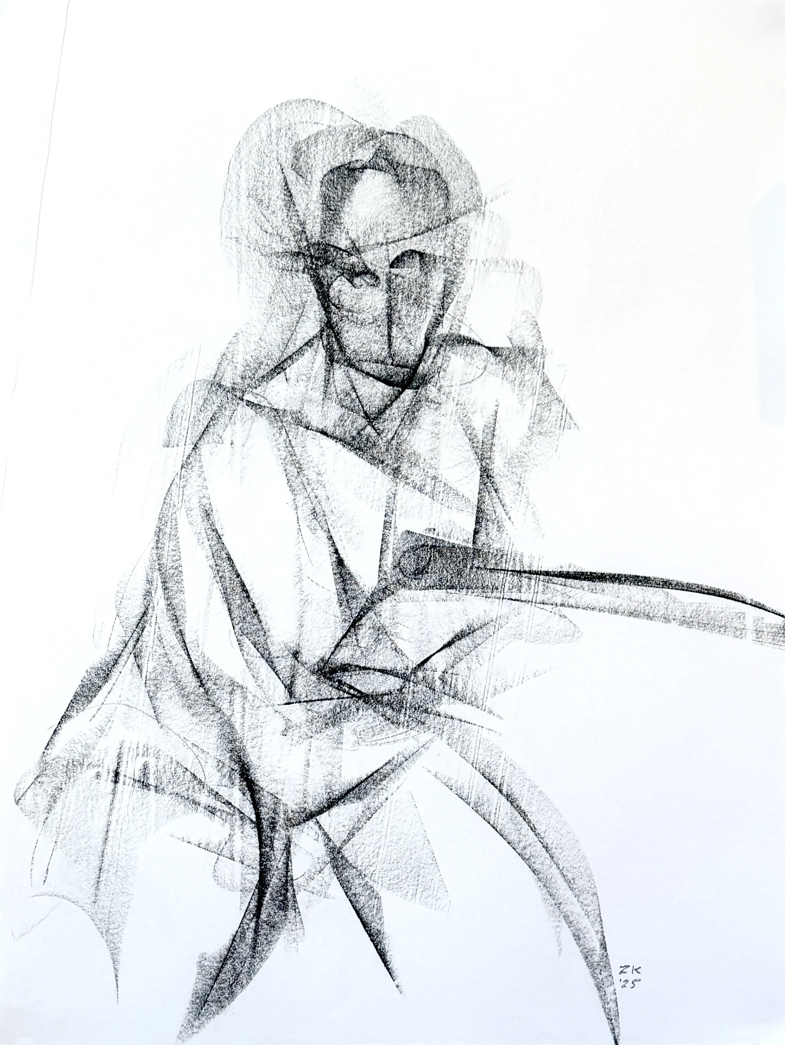 "Untitled"
Compressed charcoal on paper
18 x 24 in
2025