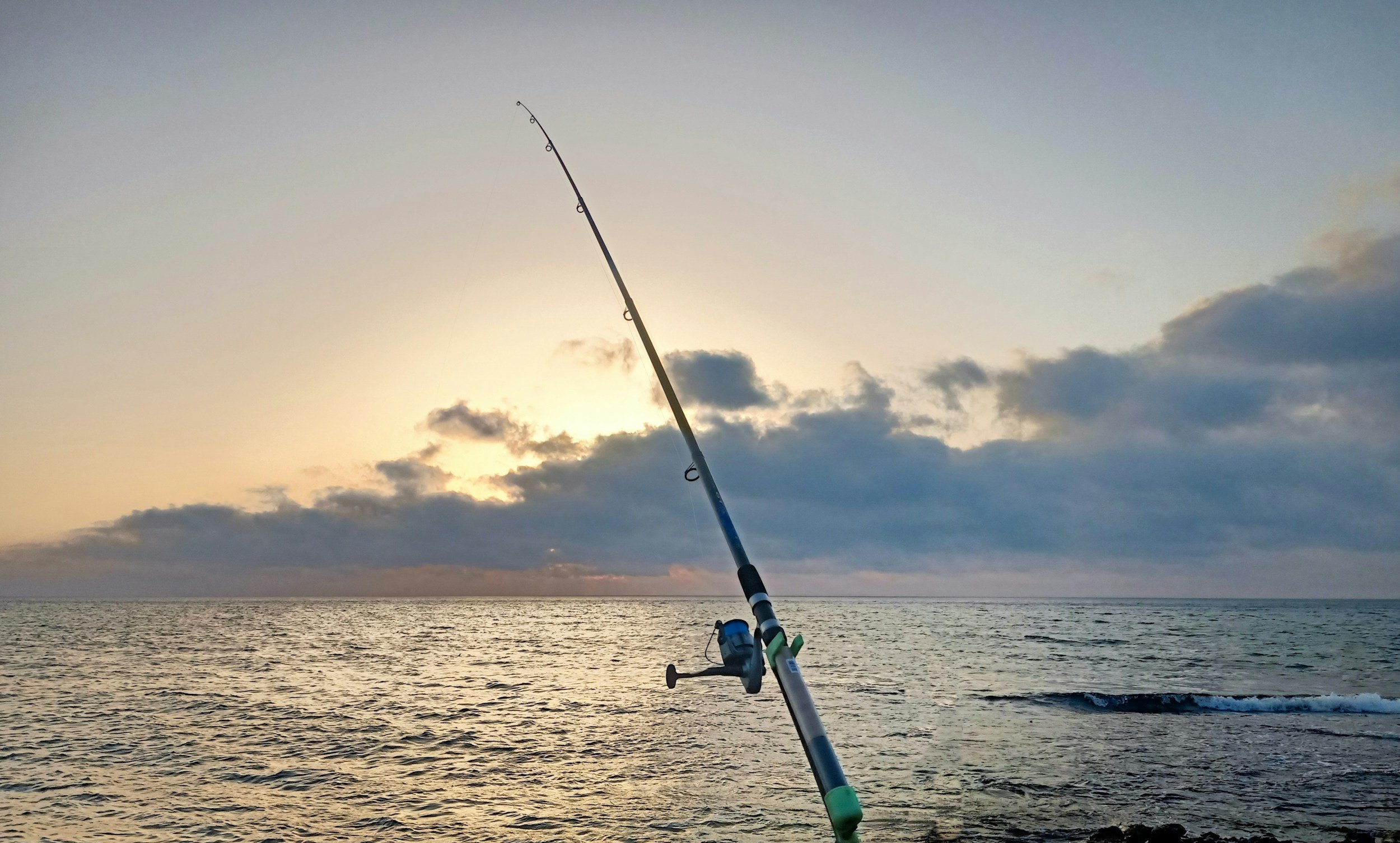 Fishing rod at sunset