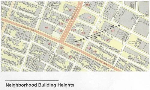 Boerum Hill Building Height Context Map Showing Brooklyn Jail Proposal Impact
