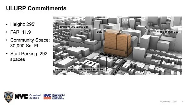 Brooklyn Detention Center ULURP Proposal Massing and Height Study in Boerum Hill