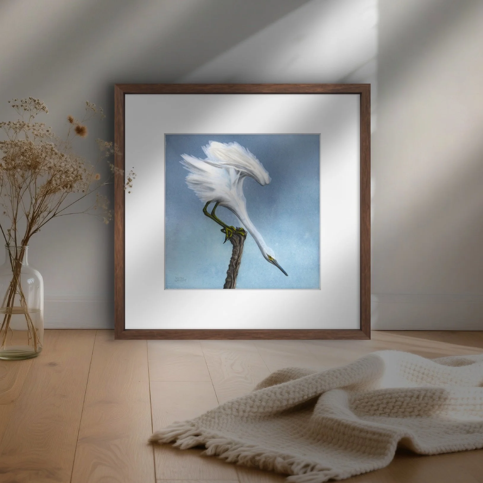 Little Egret Original Leant Against Wall.jpg