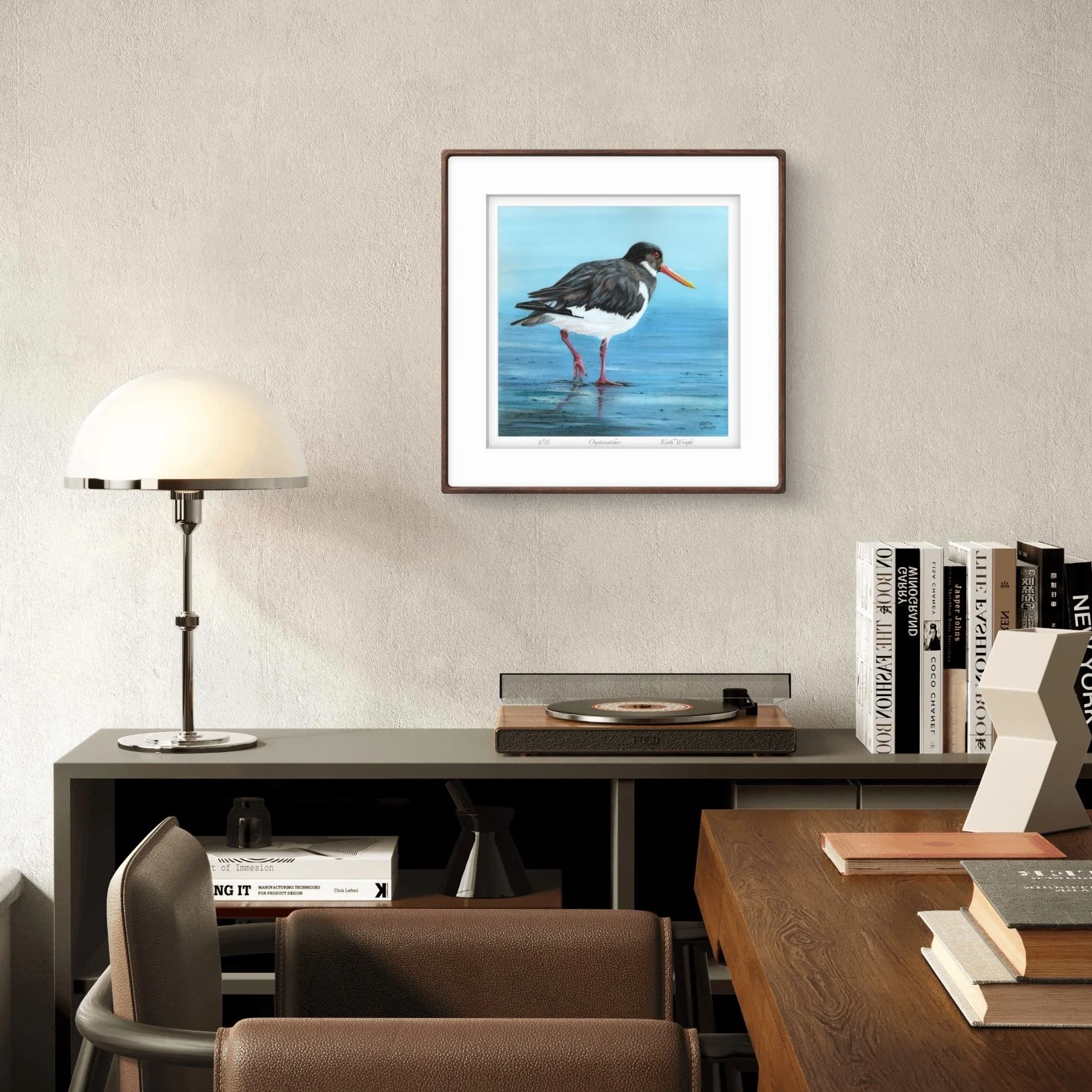Oystercatcher Print in Study.jpg