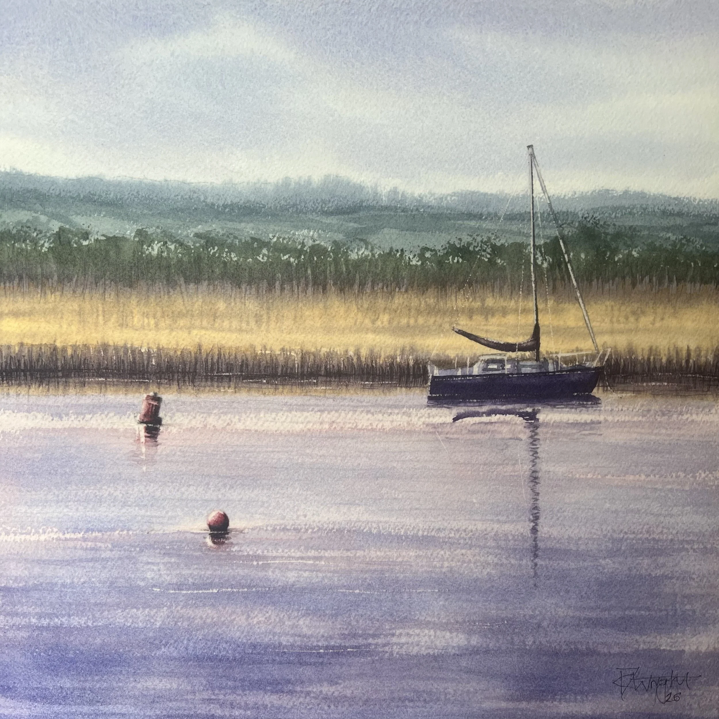 Calm at Topsham, Original Painting