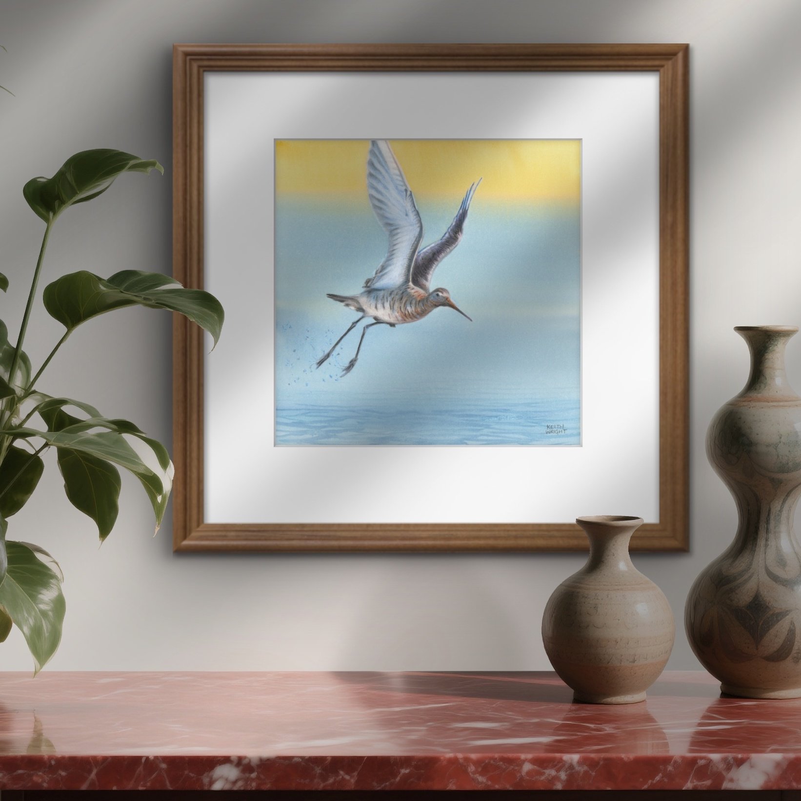 Godwit Original Painting Over Sideboard.jpg