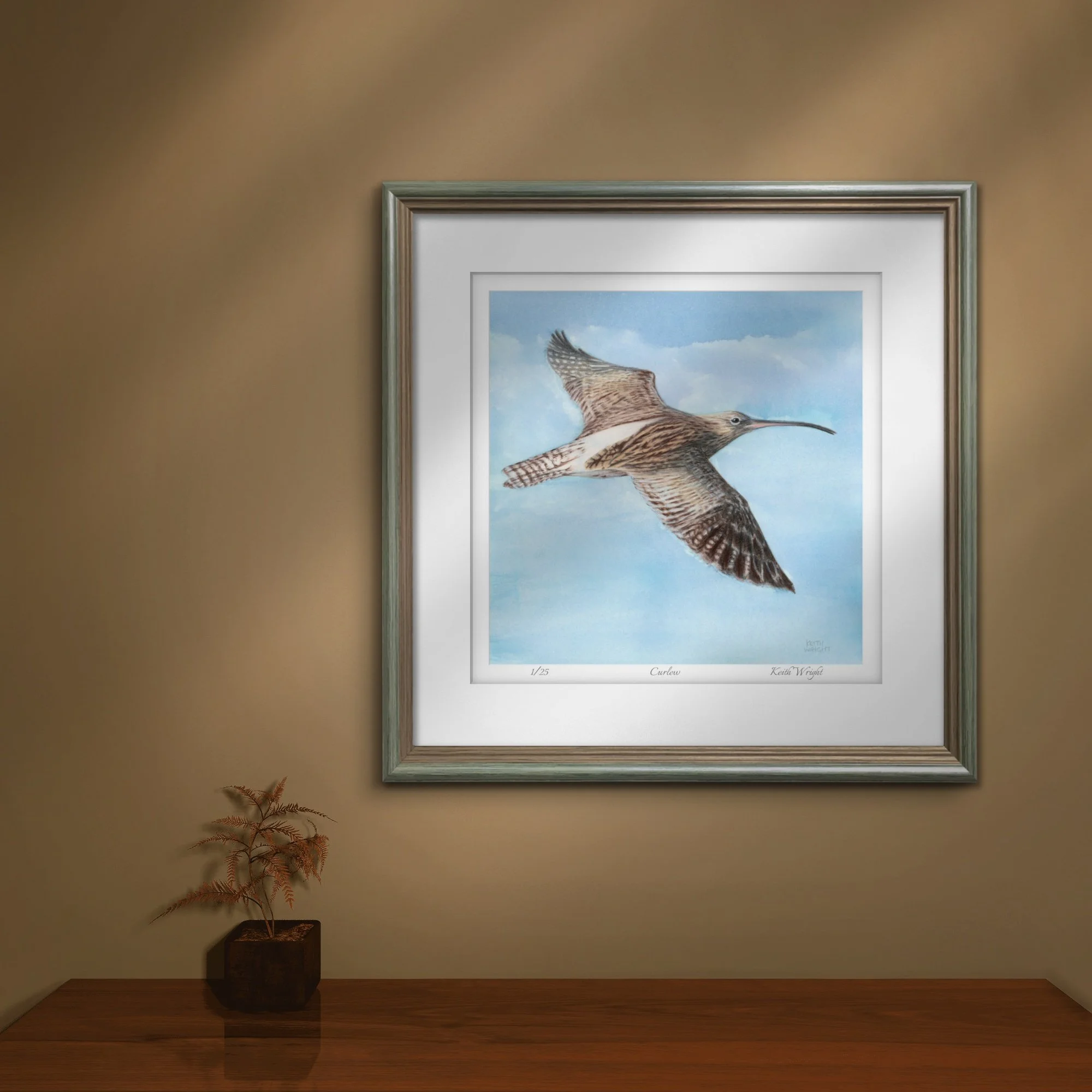 Curlew Print Over Sideboard.jpg