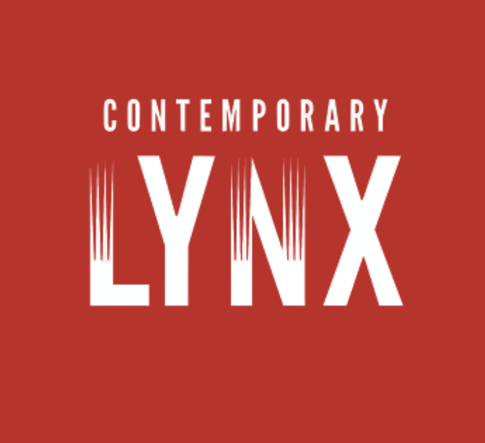 Red background with white text that reads "Contemporary Lynx."