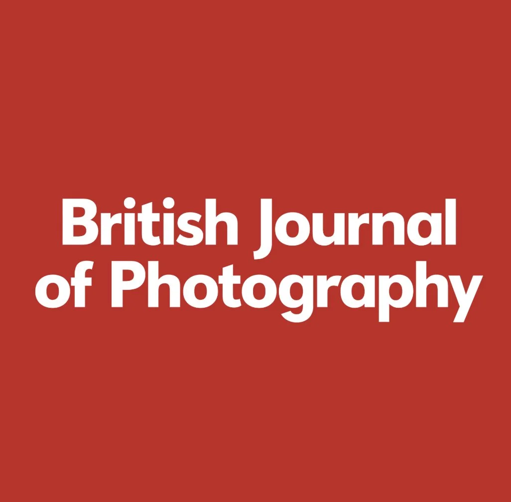Red background with white bold text that reads 'British Journal of Photography'.