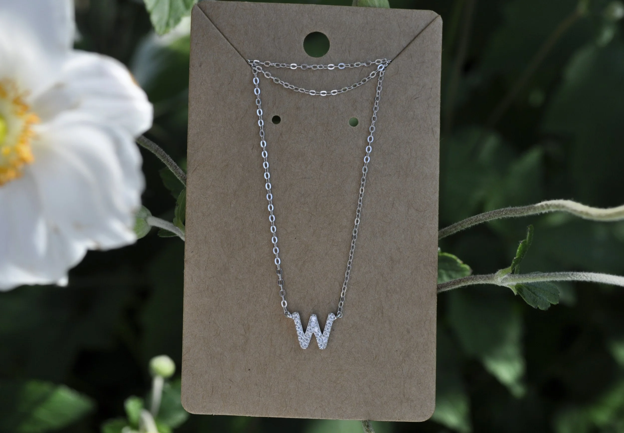 Moissanite "W" Gemstone Necklace