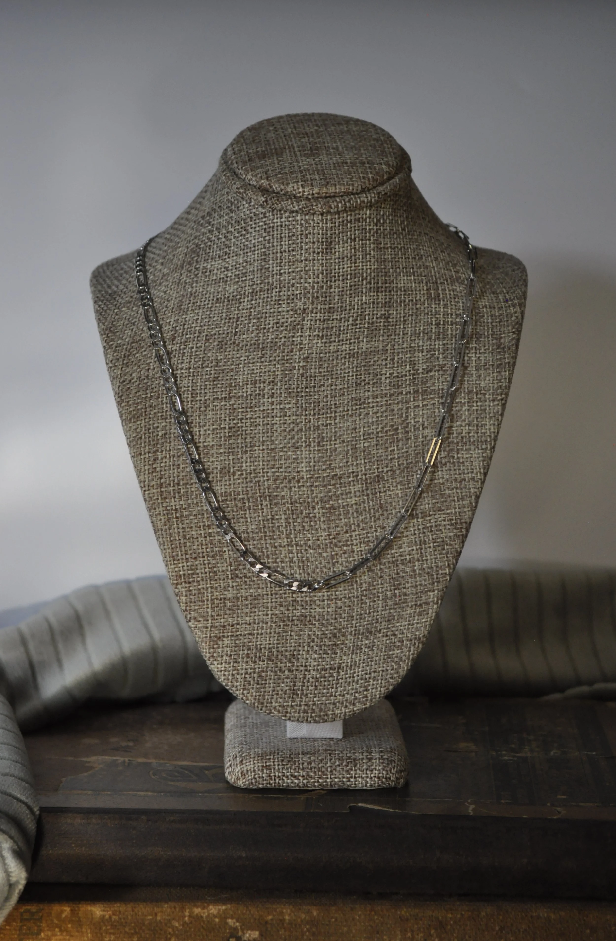 Sterling Silver Layering Chain, Shimmer chain great for layering necklaces 18"