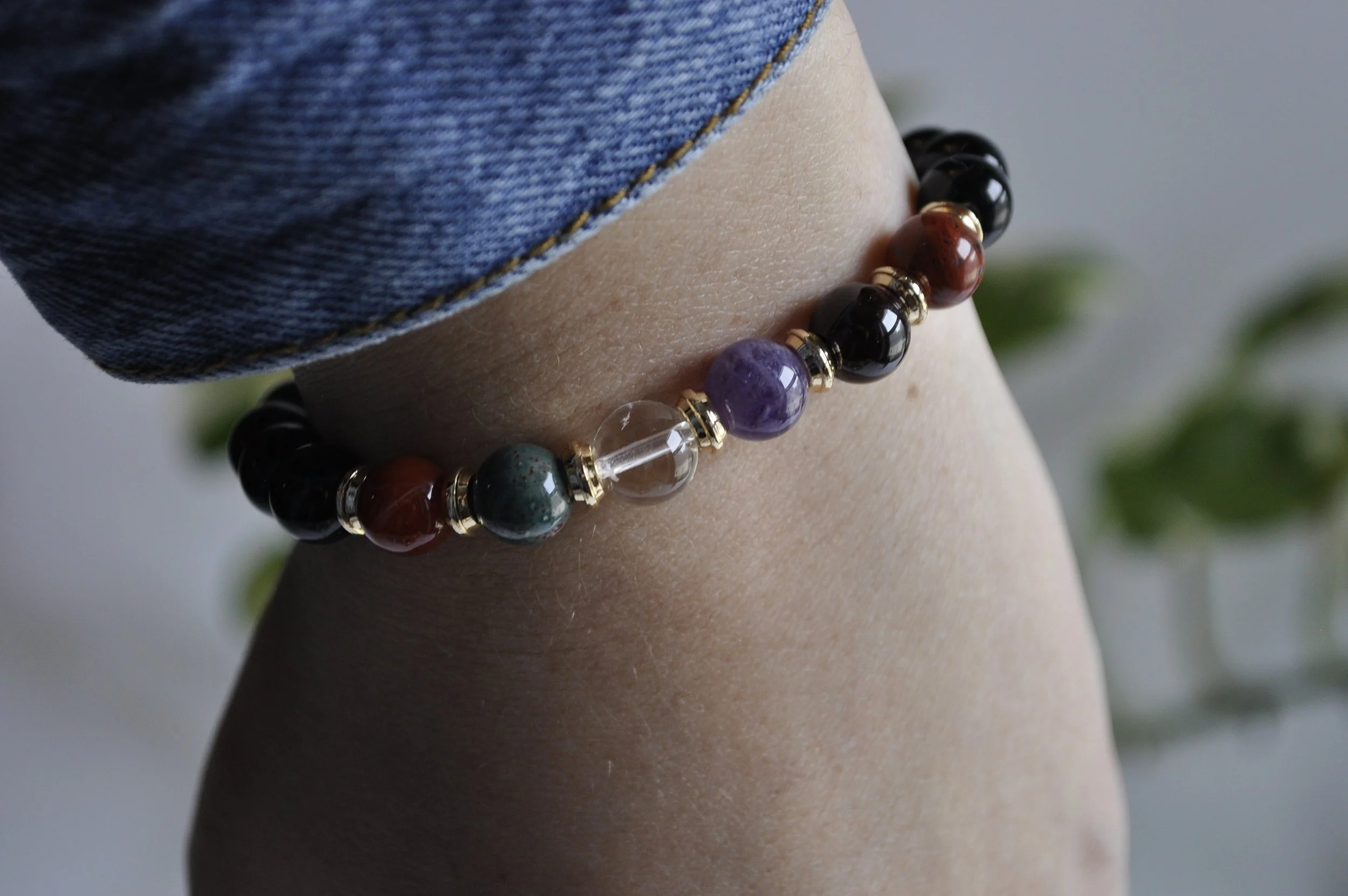 ARIES Zodiac Sign Gemstone Bracelet