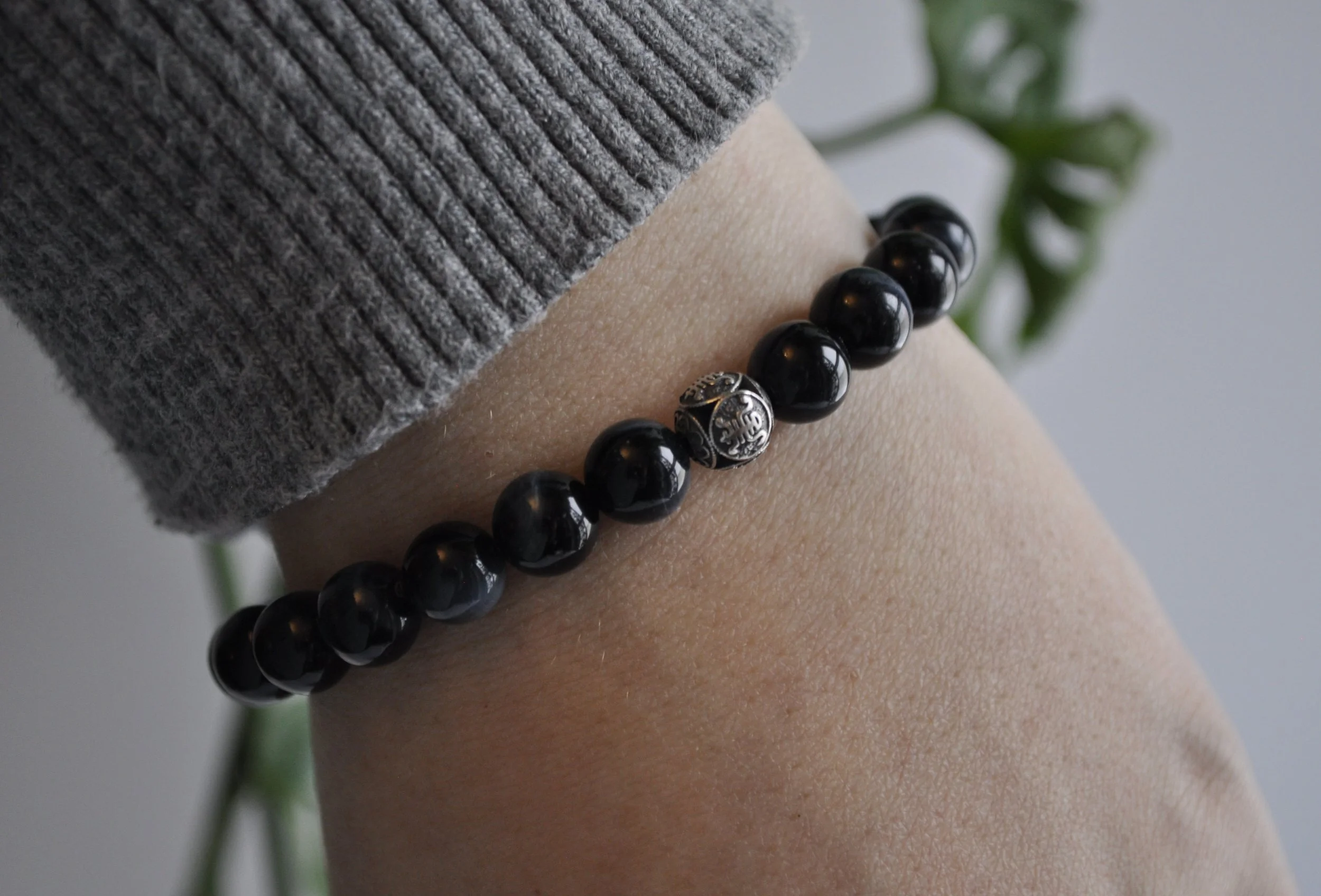 Hawks Eye/Blue Tigers Eye Gemstone Bracelet