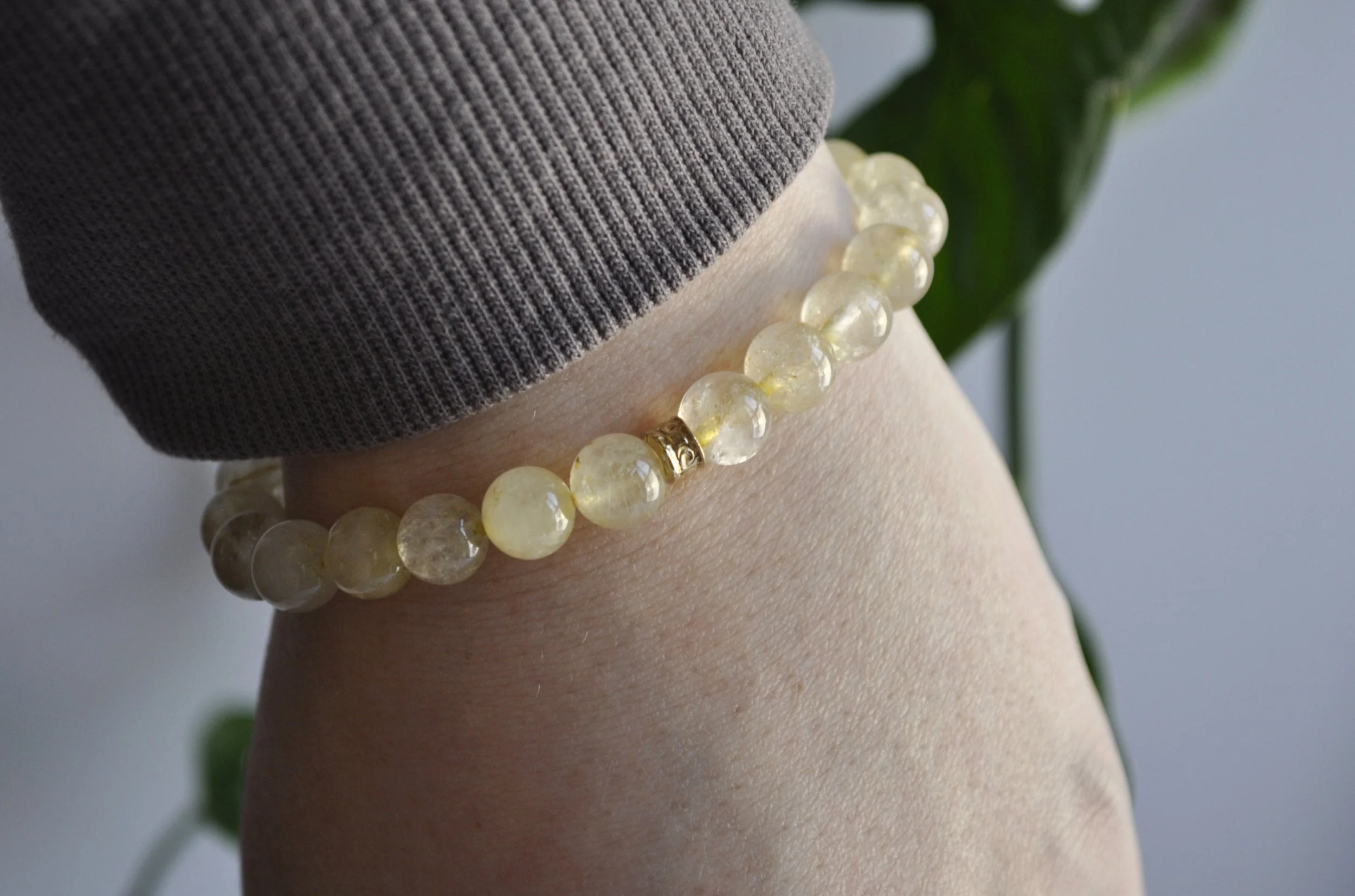 Golden Rutile Quartz Gemstone Bracelet