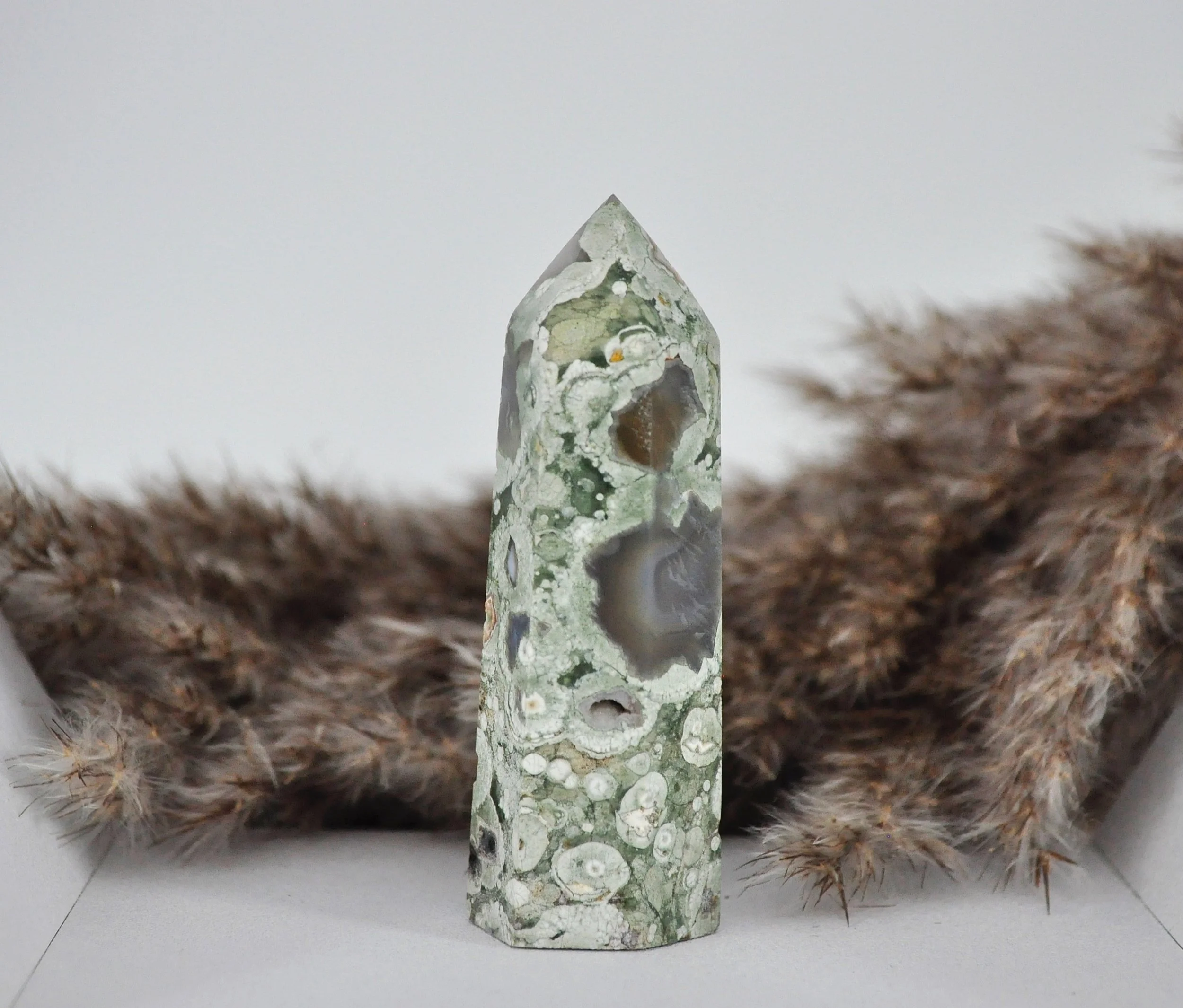 Rainforest Jasper Crystal Tower