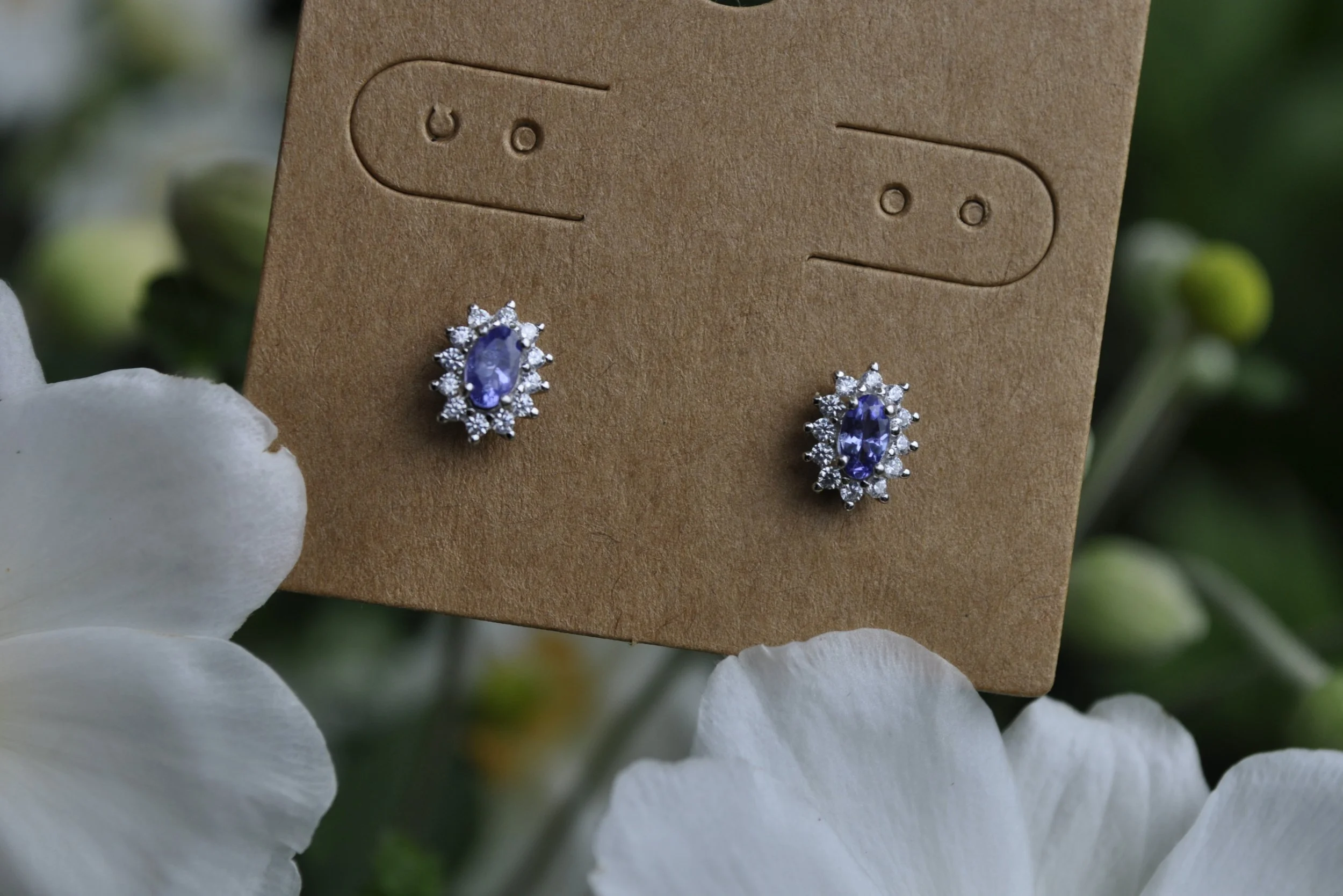 Tanzanite & Zircon Gemstone Earrings