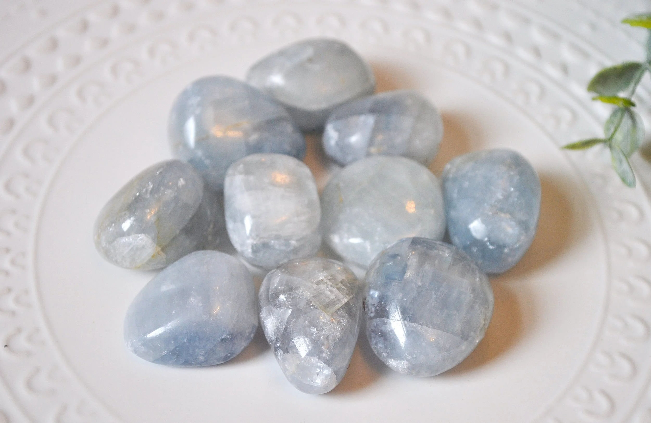 Celestite Tumbled Gemstones
