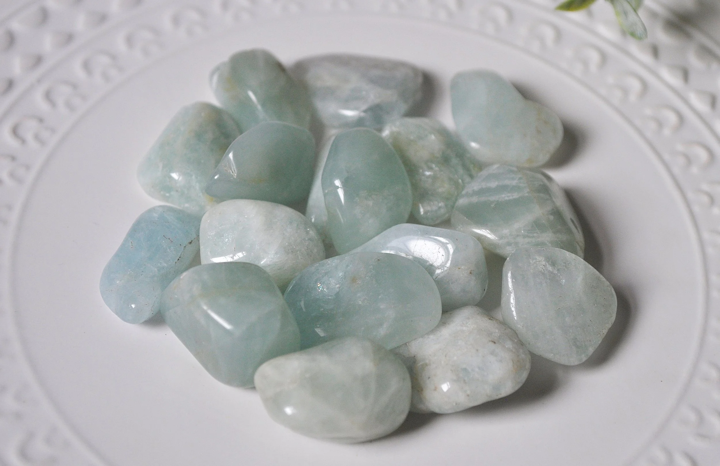 Aquamarine Tumbled Gemstones