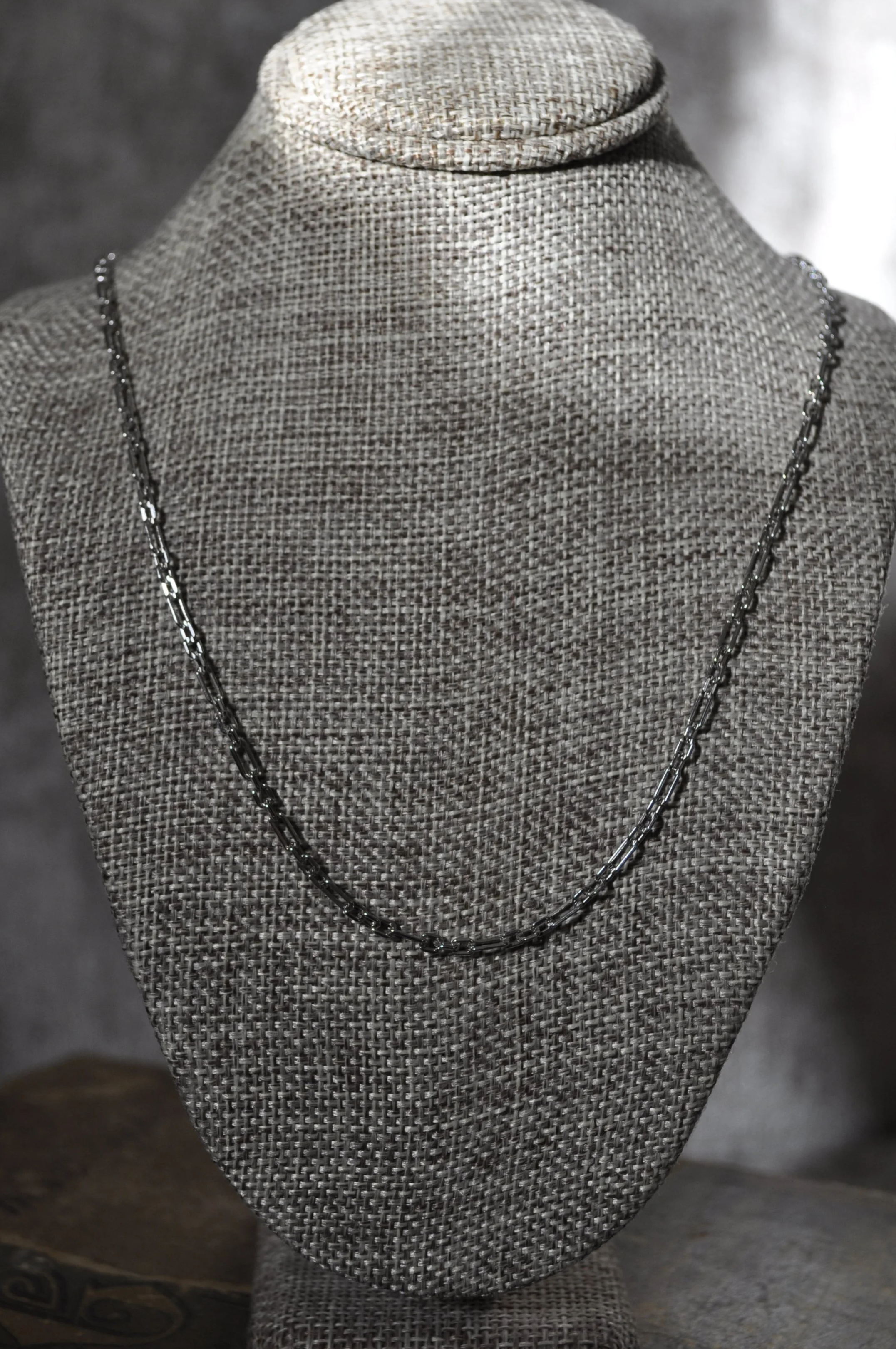 Sterling Silver Geometric Bar Chain Necklace | 20"