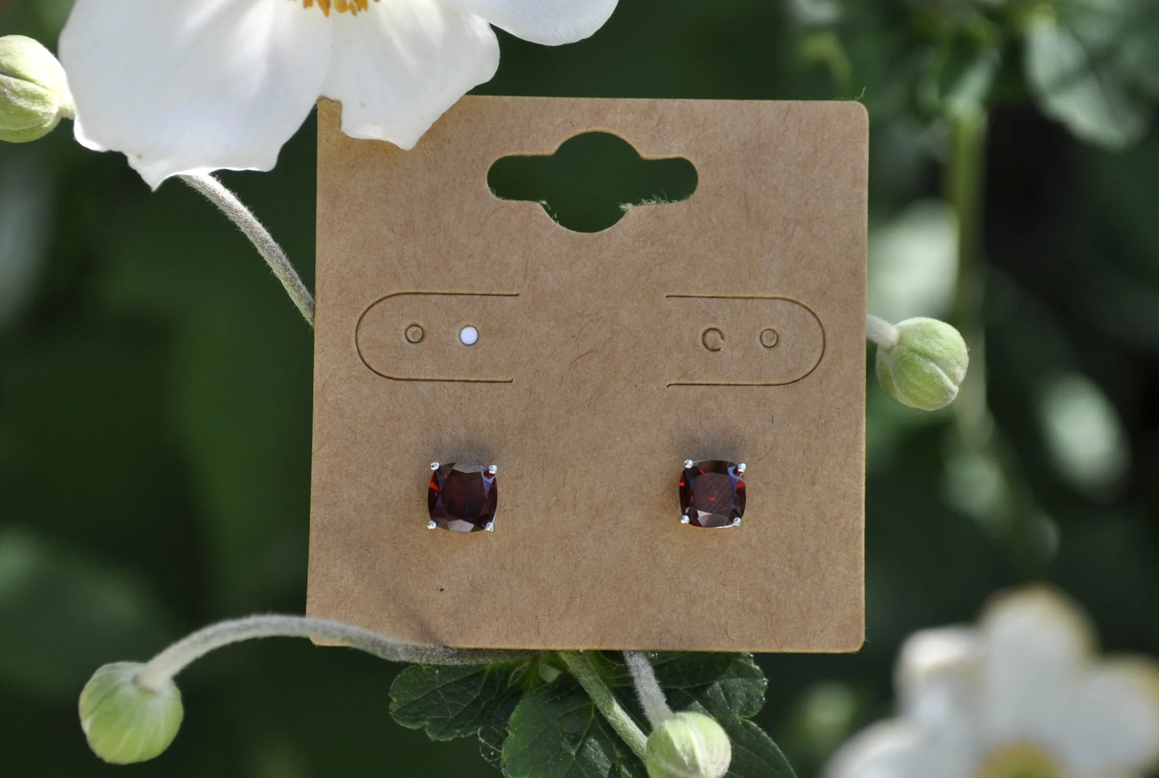 Rhodolite Garnet Gemstone Earrings