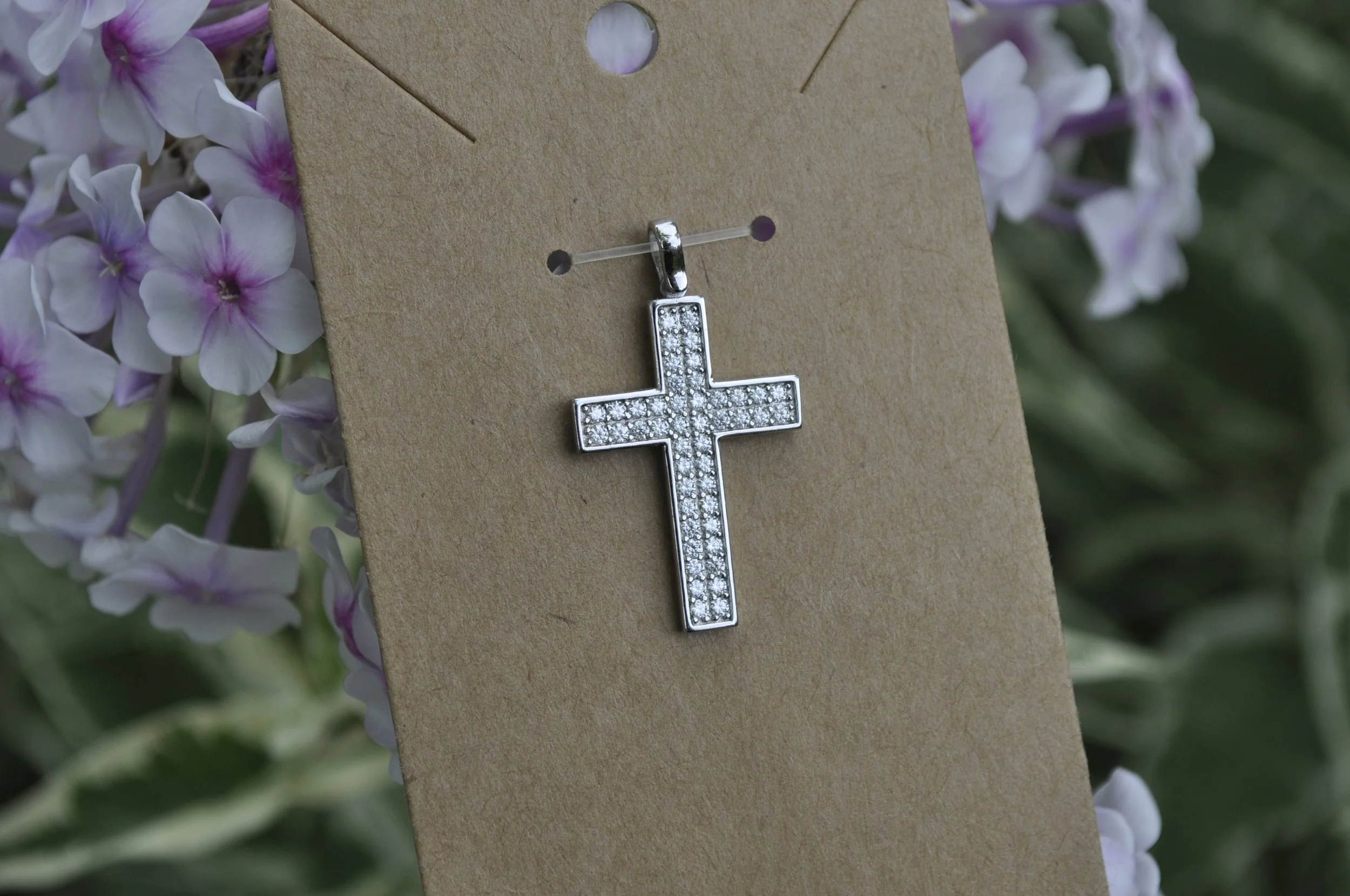 Moissanite Gemstone Cross Pendant