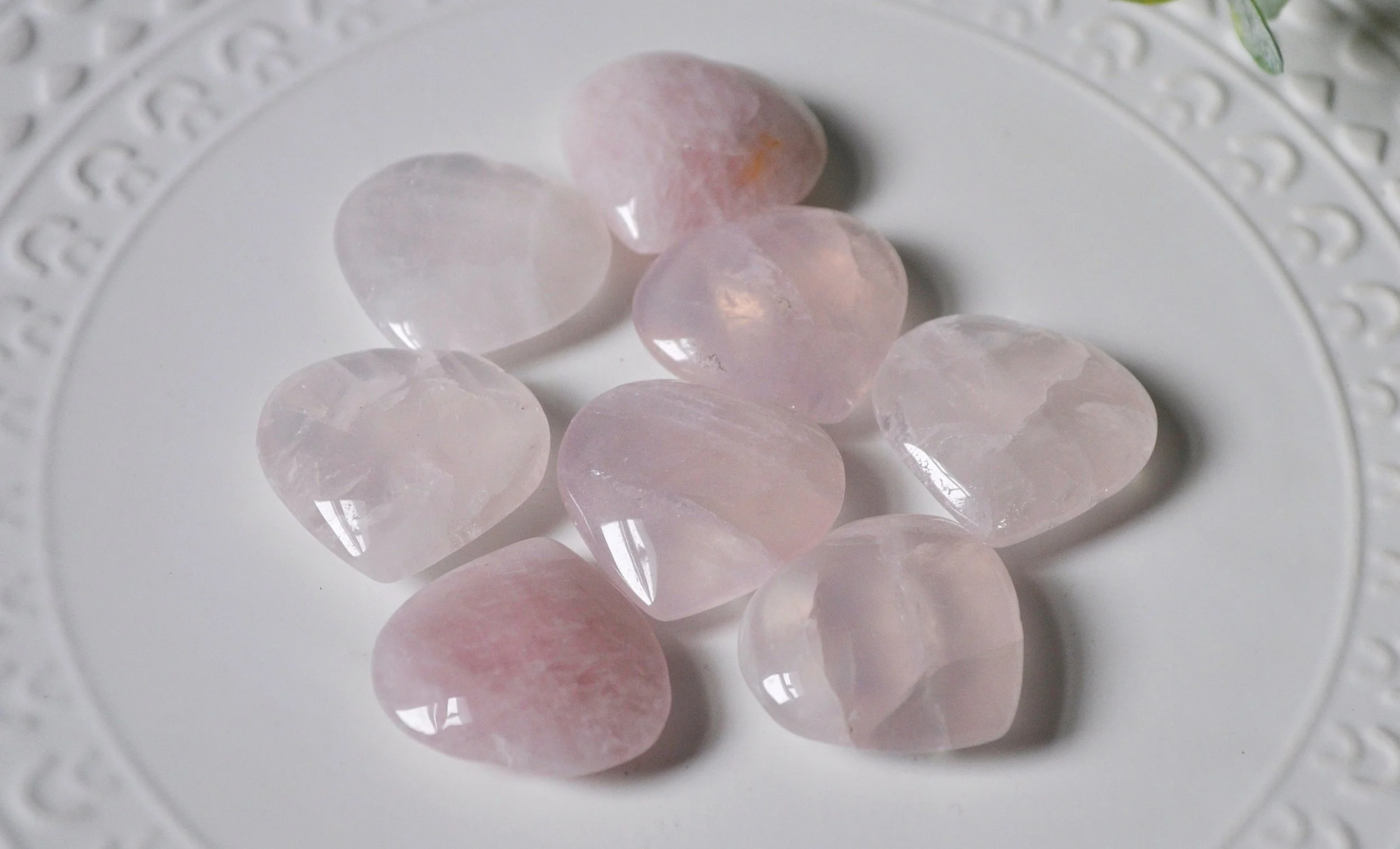 Rose Quartz Gemstone Hearts