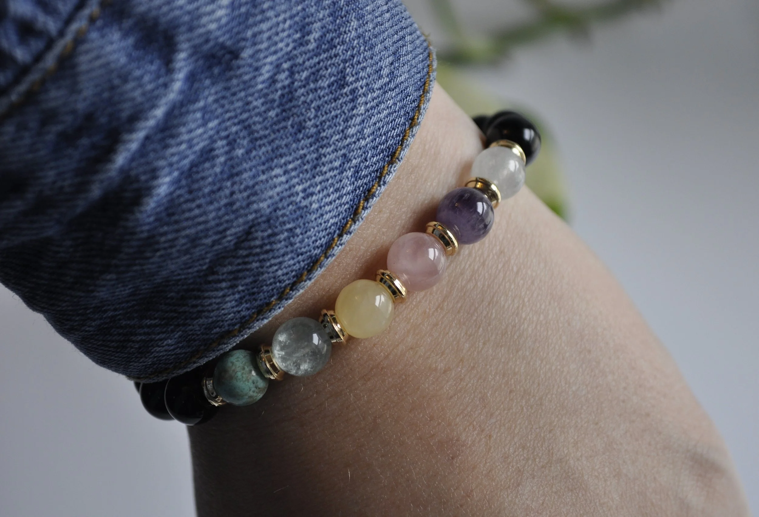 PISCES Zodiac Sign Gemstone Bracelet
