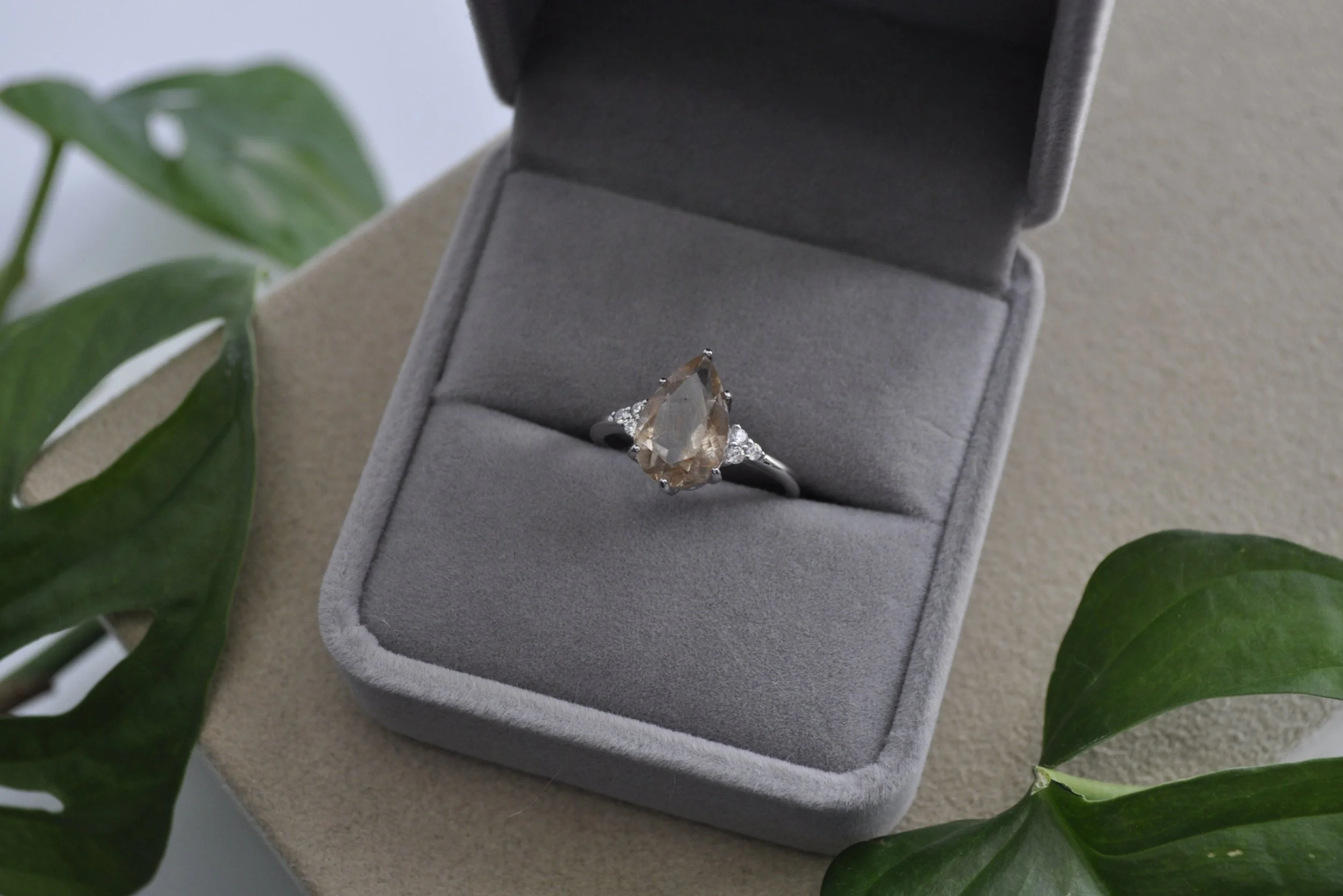 Golden Rutile Gemstone Ring