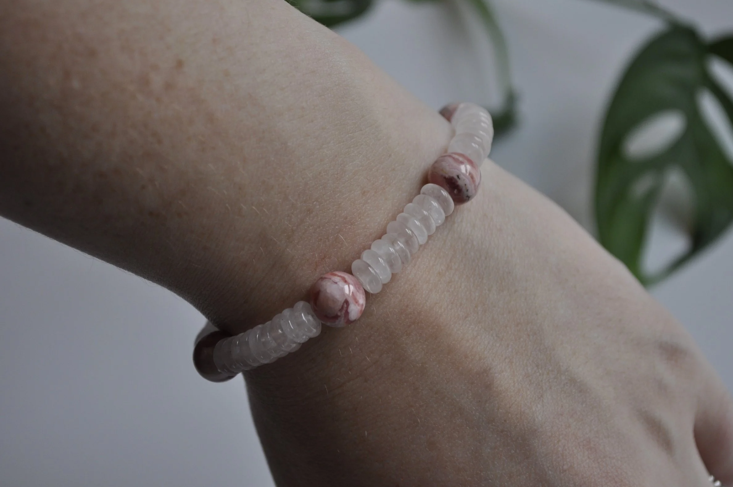 Rose Quartz Gemstone Bracelet near me Tavistock, Rose Quartz jewelry near me, Rhodochrosite Gemstone Bracelet near me Tavistock, Rhodochrosite jewelry, Gemstone bracelets Tavistock