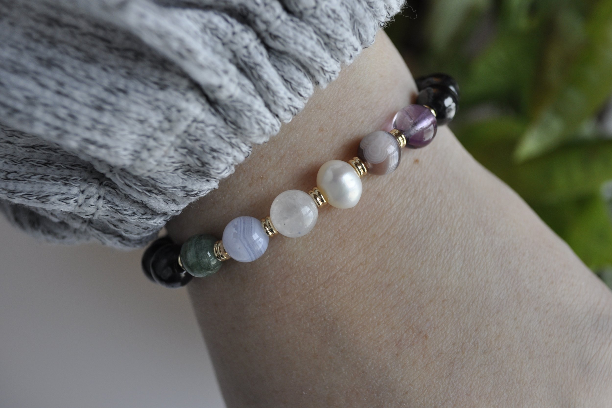 GEMINI Zodiac Sign Gemstone Bracelet