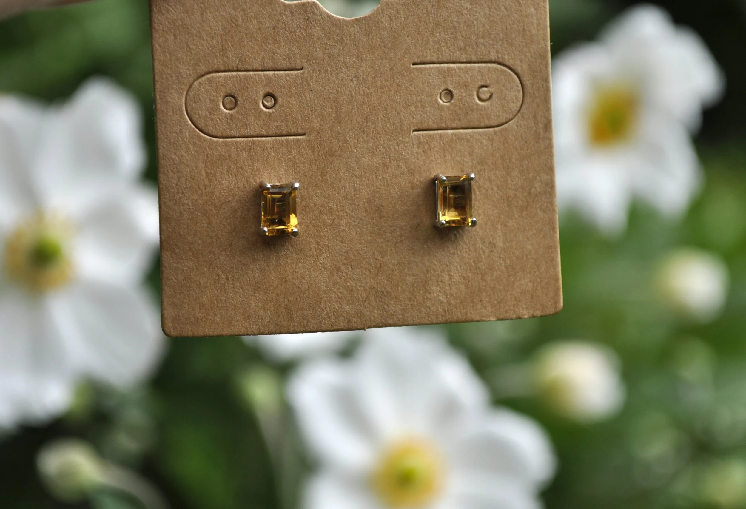Natural Citrine Gemstone Earrings