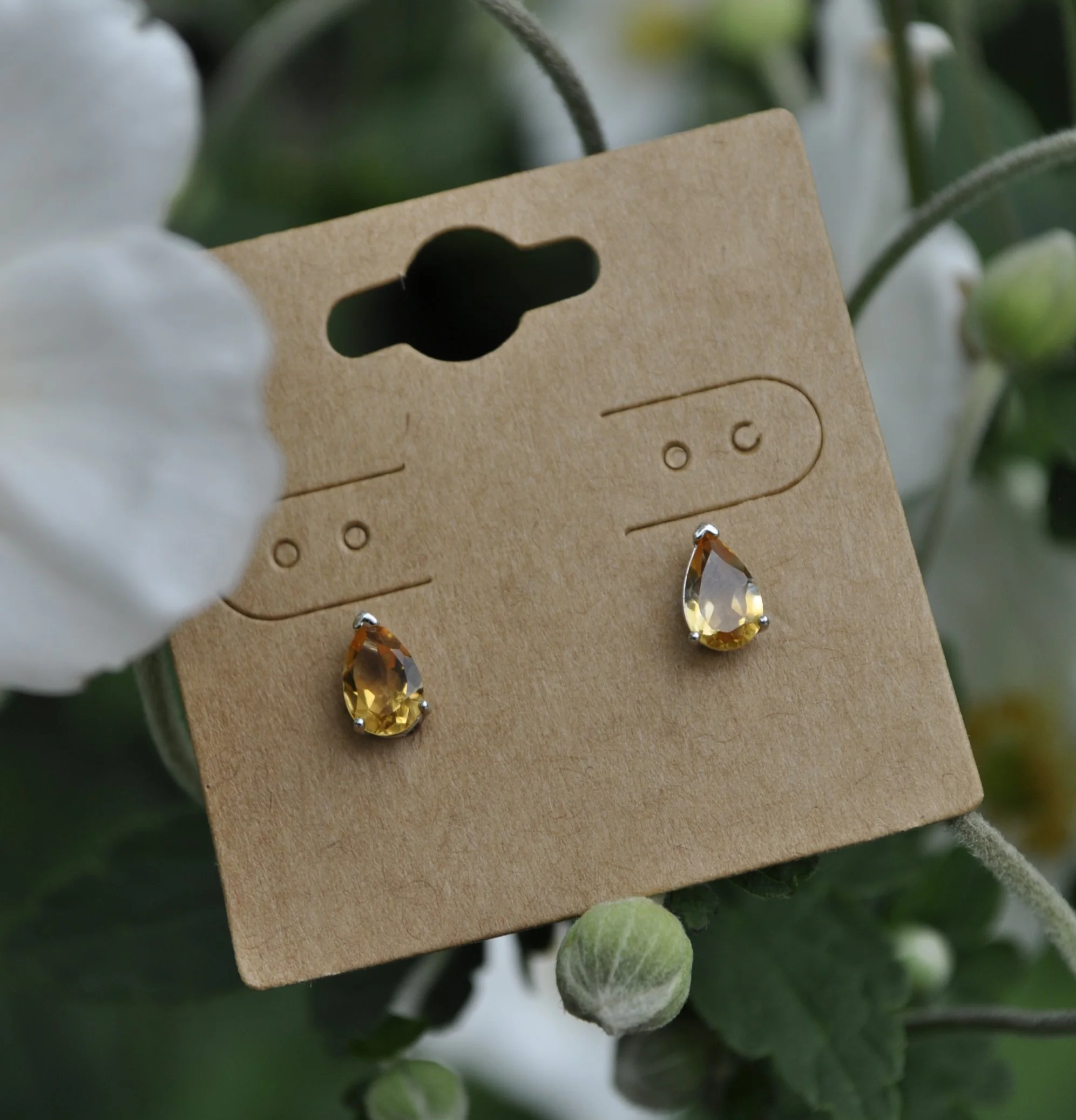 Natural Citrine Gemstone Earrings