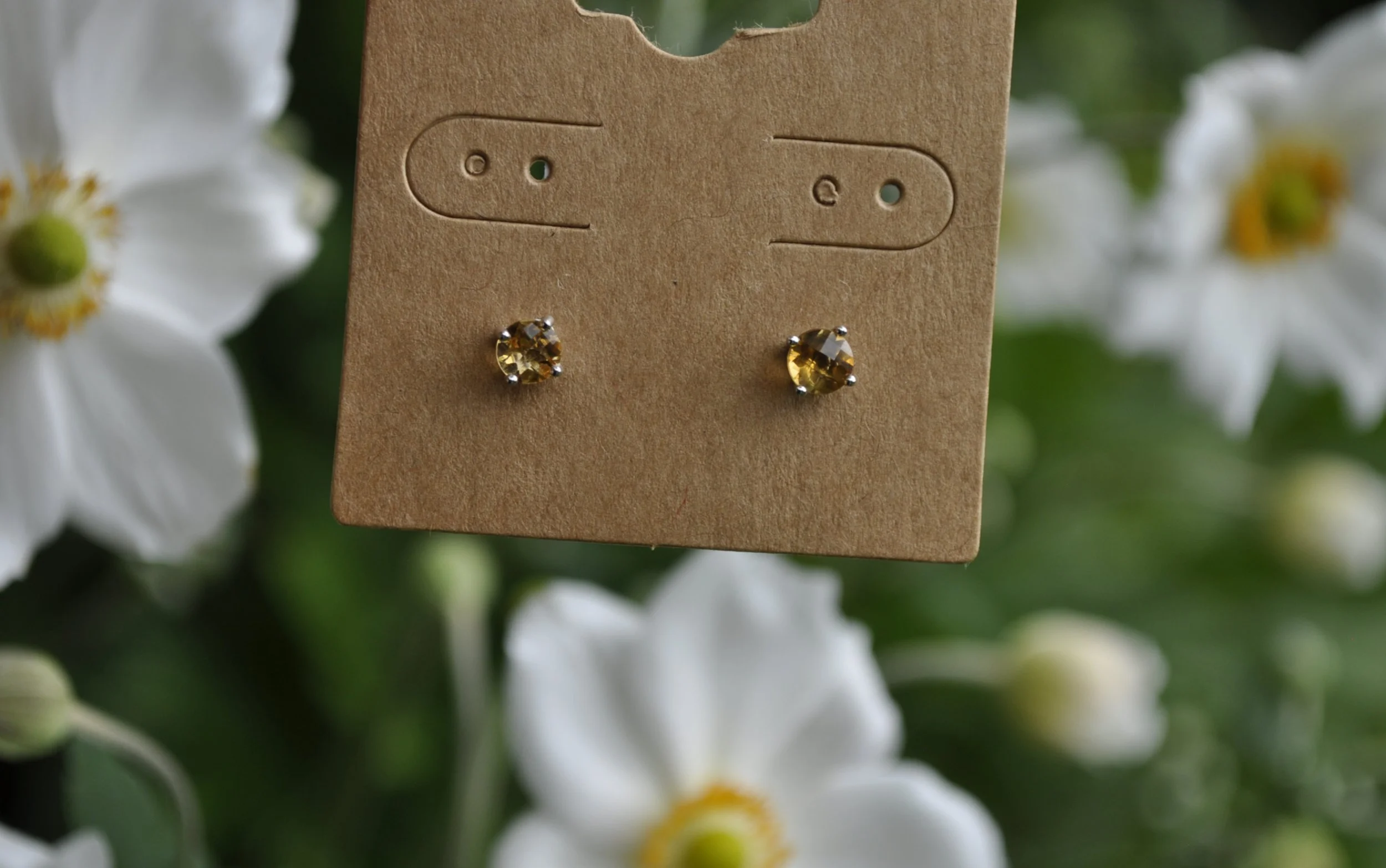 Natural Citrine Gemstone Earrings