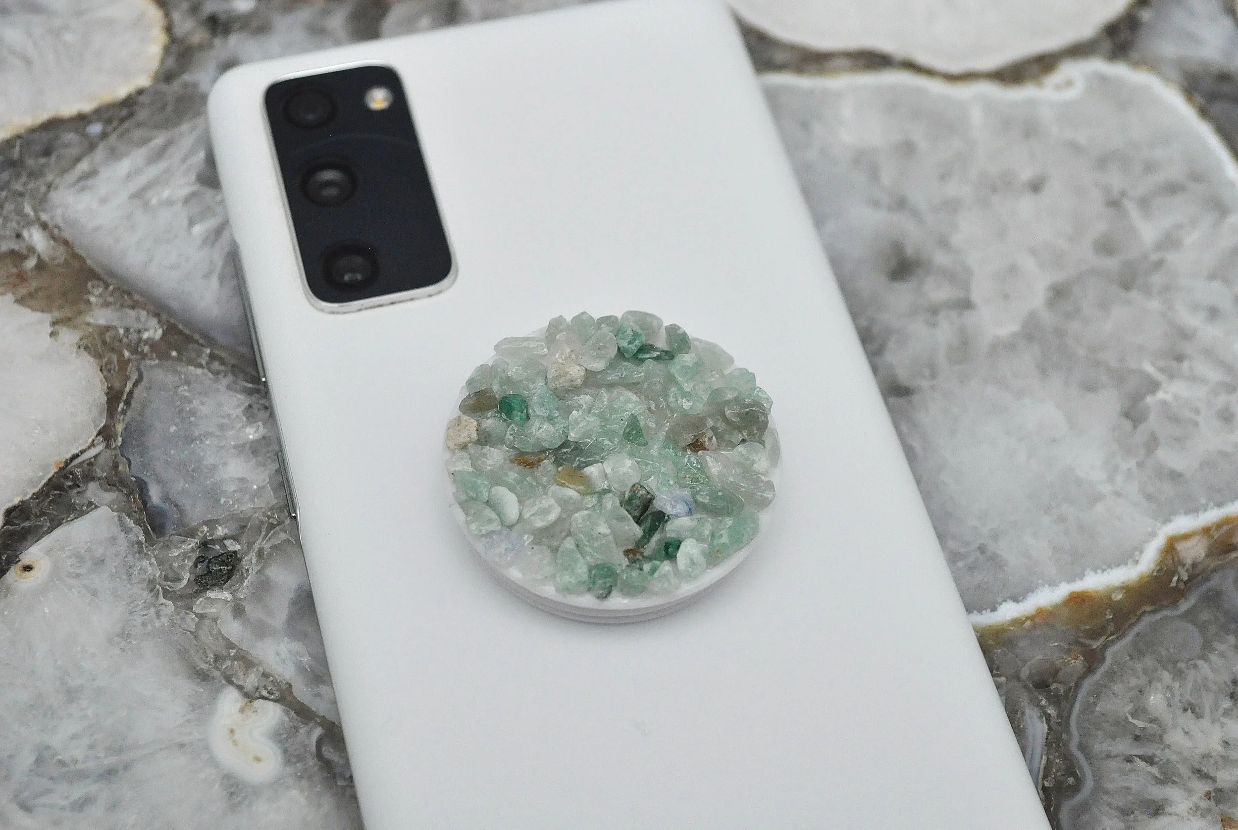 Green Aventurine Cell Phone Pop Socket