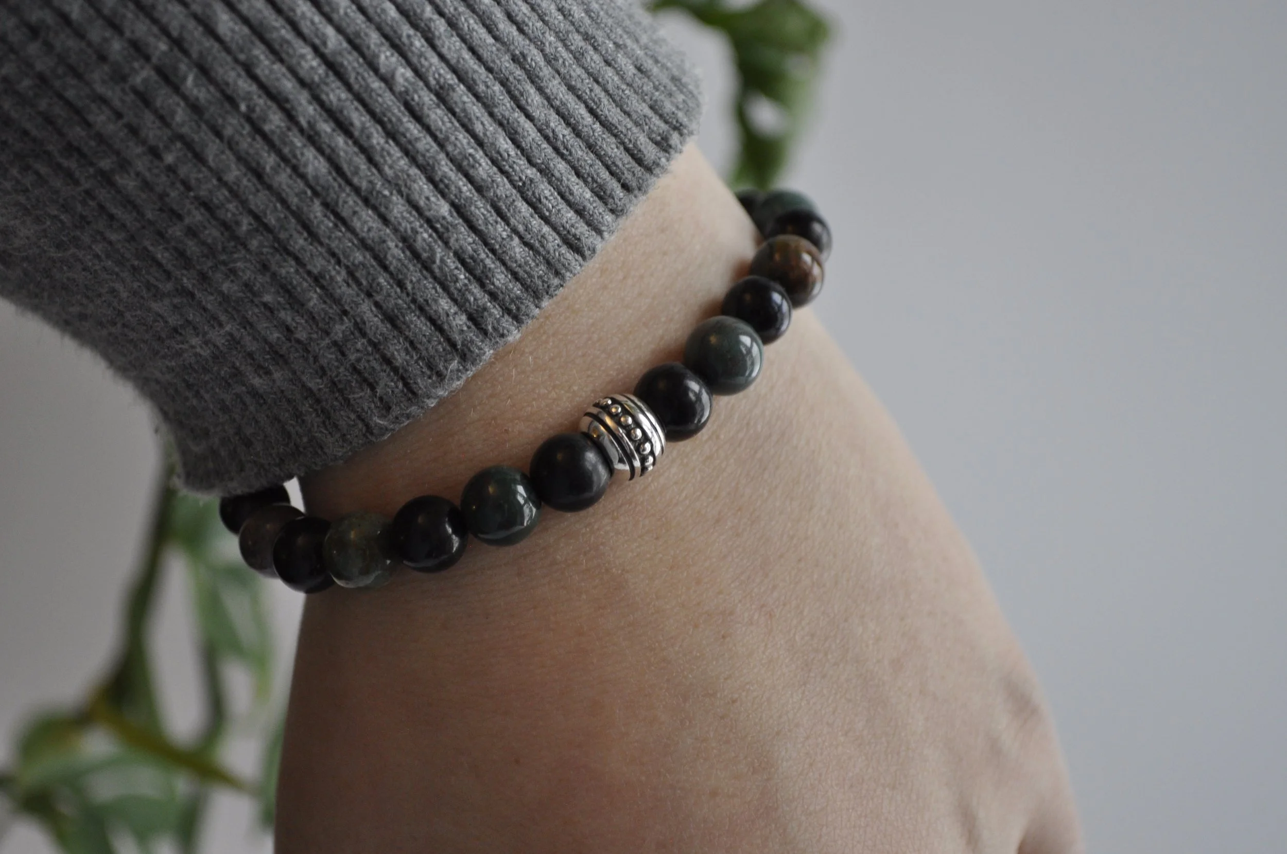 Shungite & Bloodstone Gemstone Bracelet