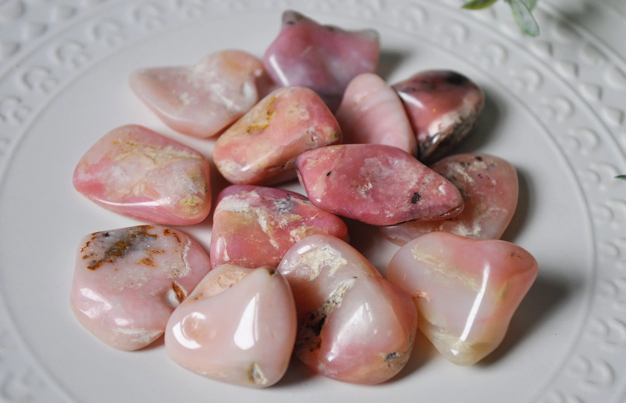 Pink Opal Tumbled Gemstones