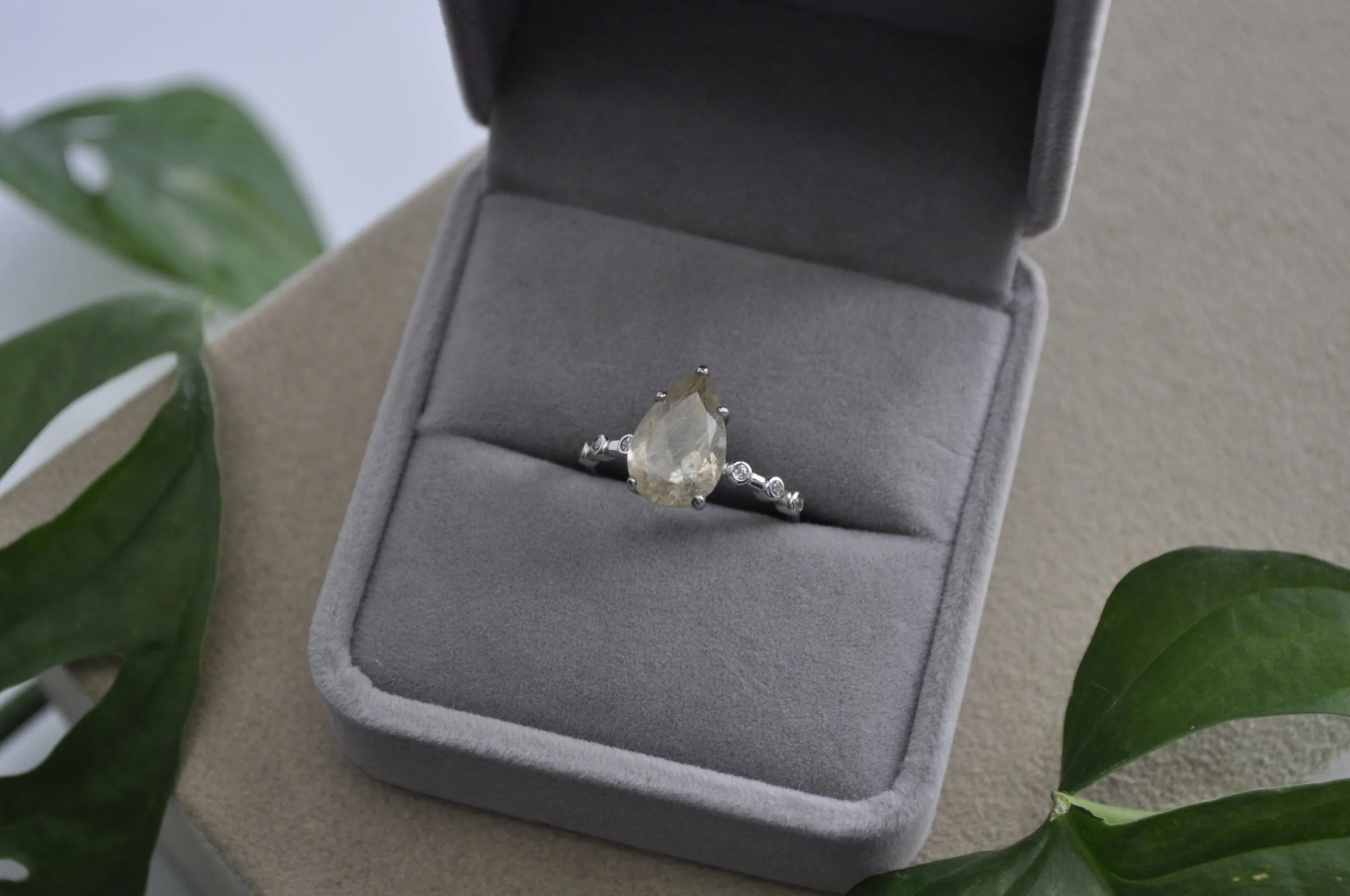 Copper Rutile Gemstone Ring