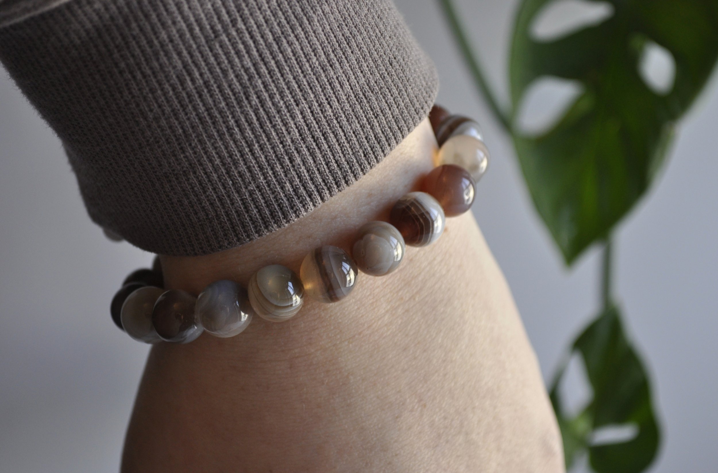 Botswana Agate Gemstone Bracelet
