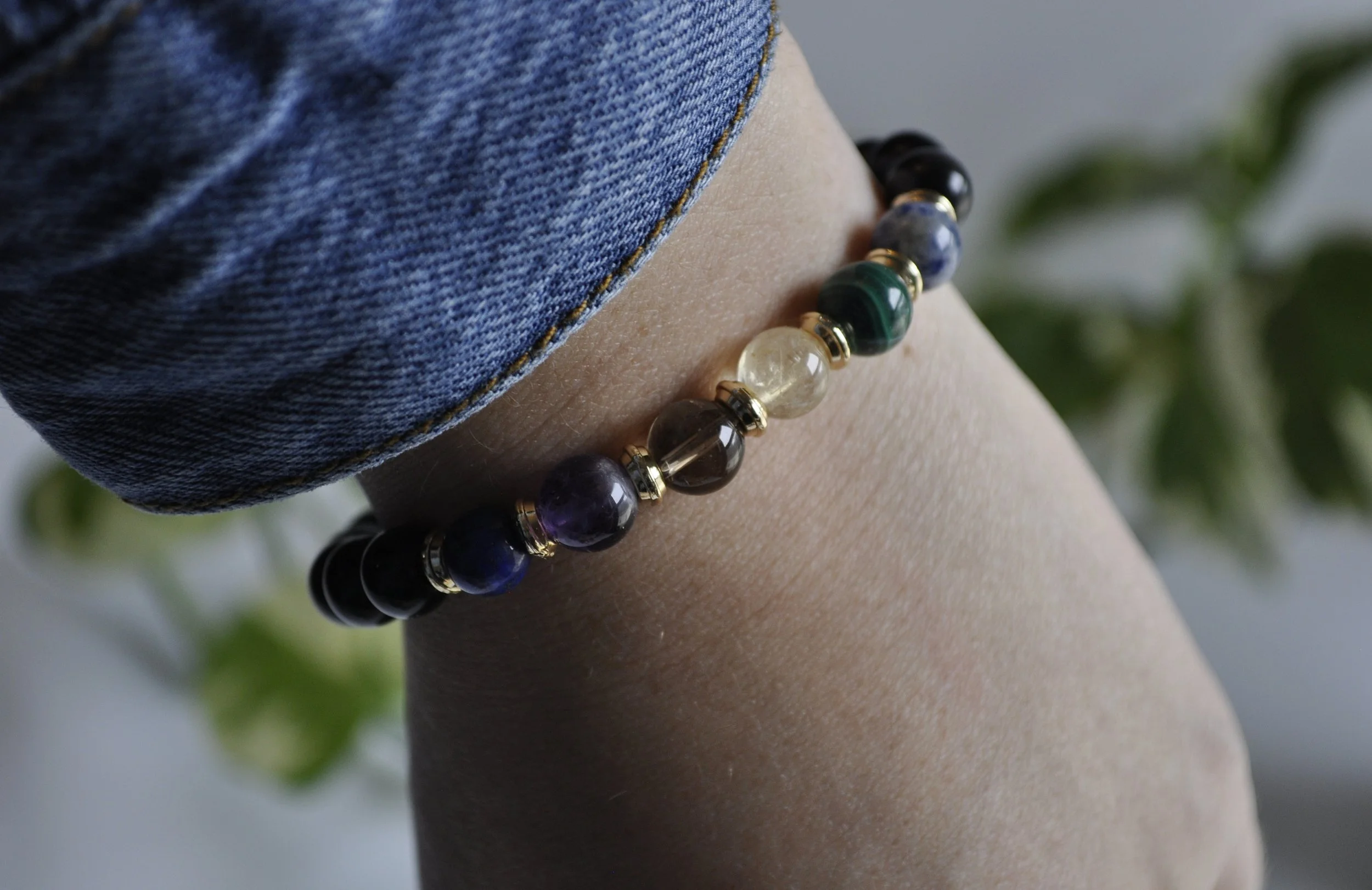 SCORPIO Zodiac Sign Gemstone Bracelet
