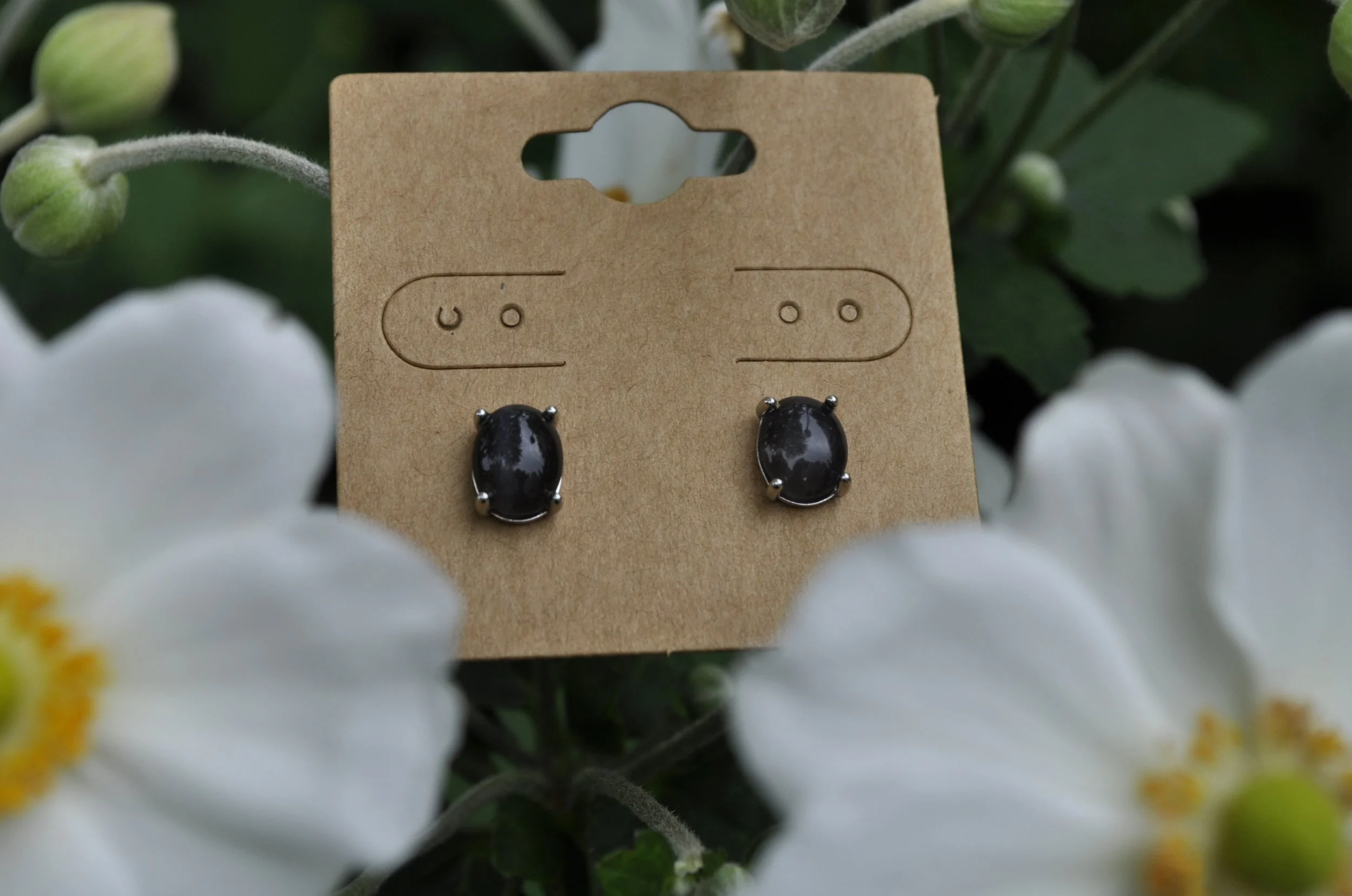 Scapolite Cats Eye Gemstone Earrings