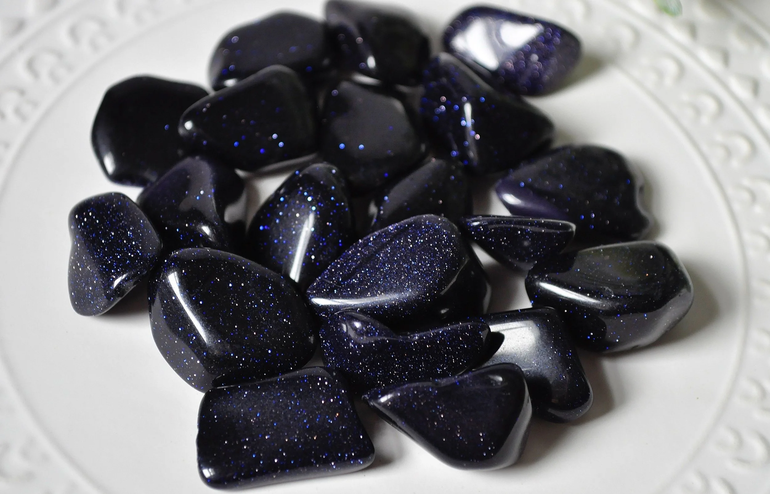 Blue Sandstone Tumbled Gemstones