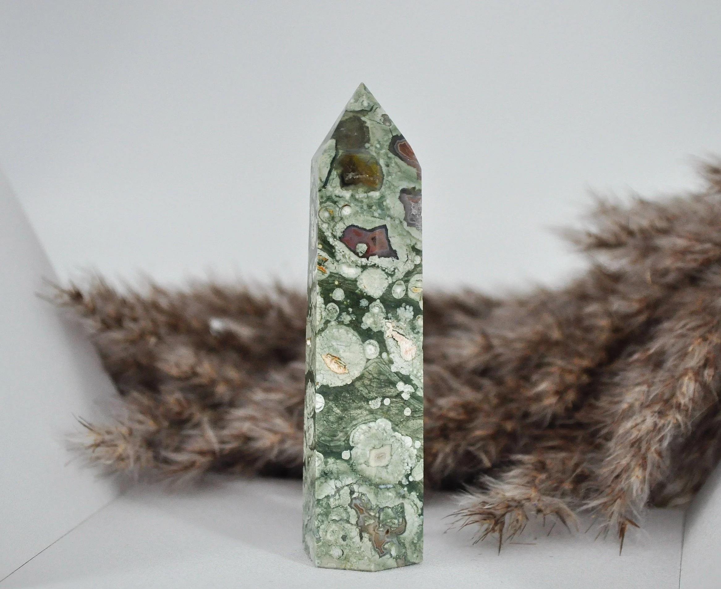 Rainforest Jasper Crystal Tower