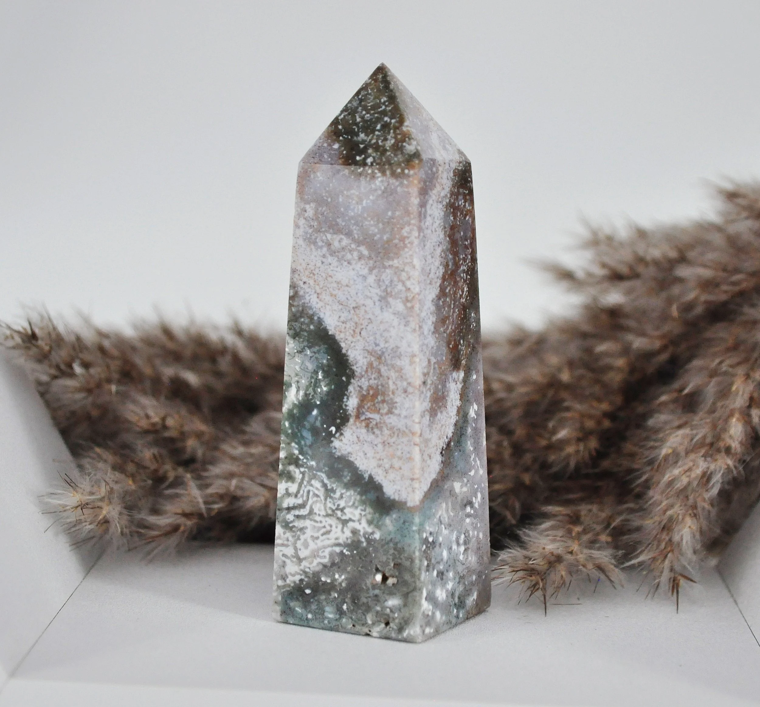 Ocean Jasper Crystal Tower