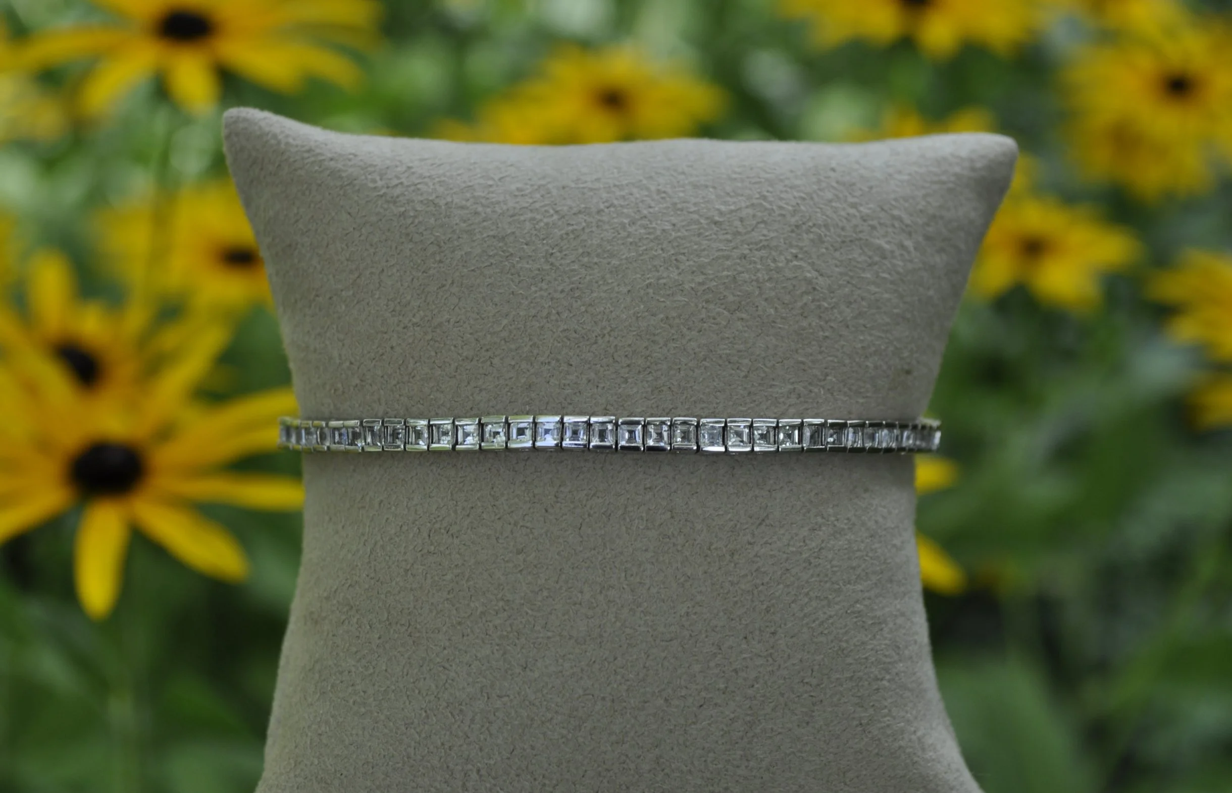 Princess-Cut White Topaz Tennis Bracelet | Sterling Silver