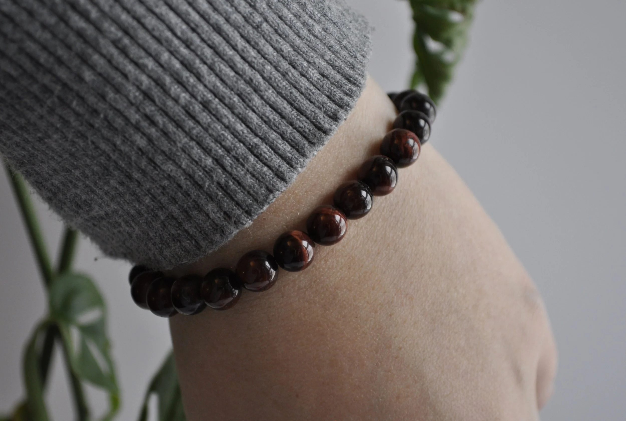 Red Tigers Eye Gemstone Bracelet