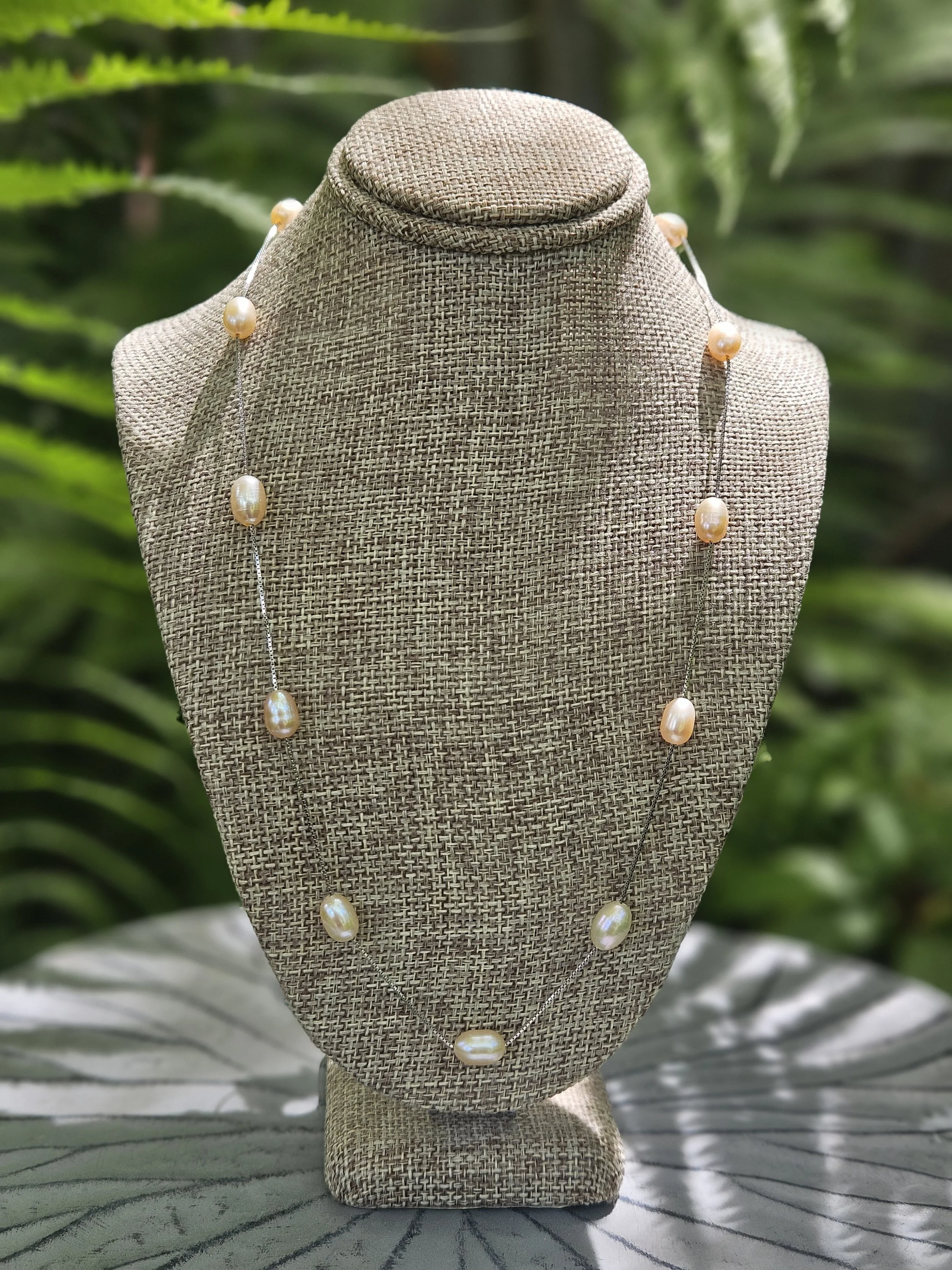 Freshwater Pearl Necklace, Pearl Necklace, Sterling Silver Necklace