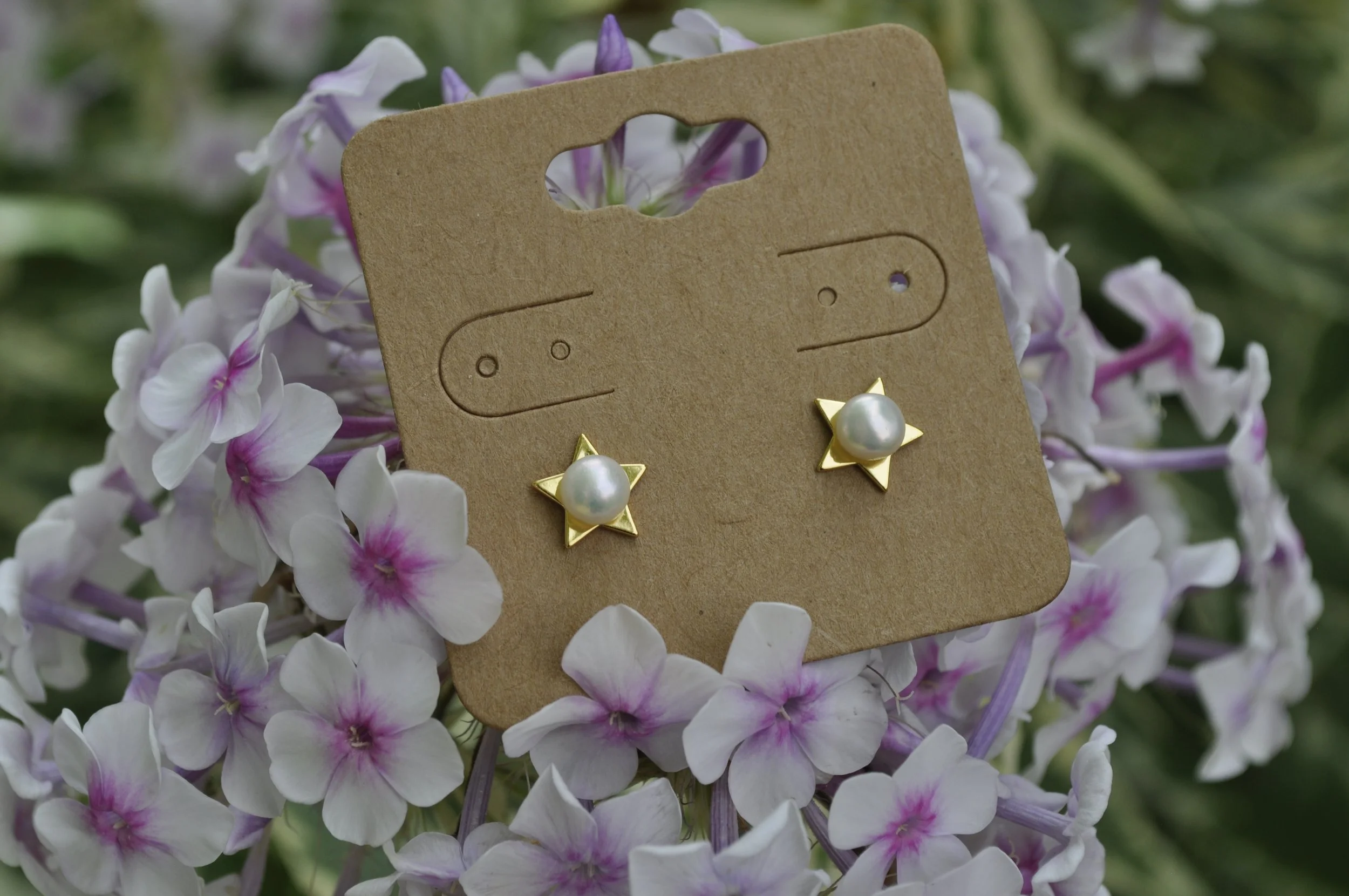 Freshwater Pearl Star Earrings