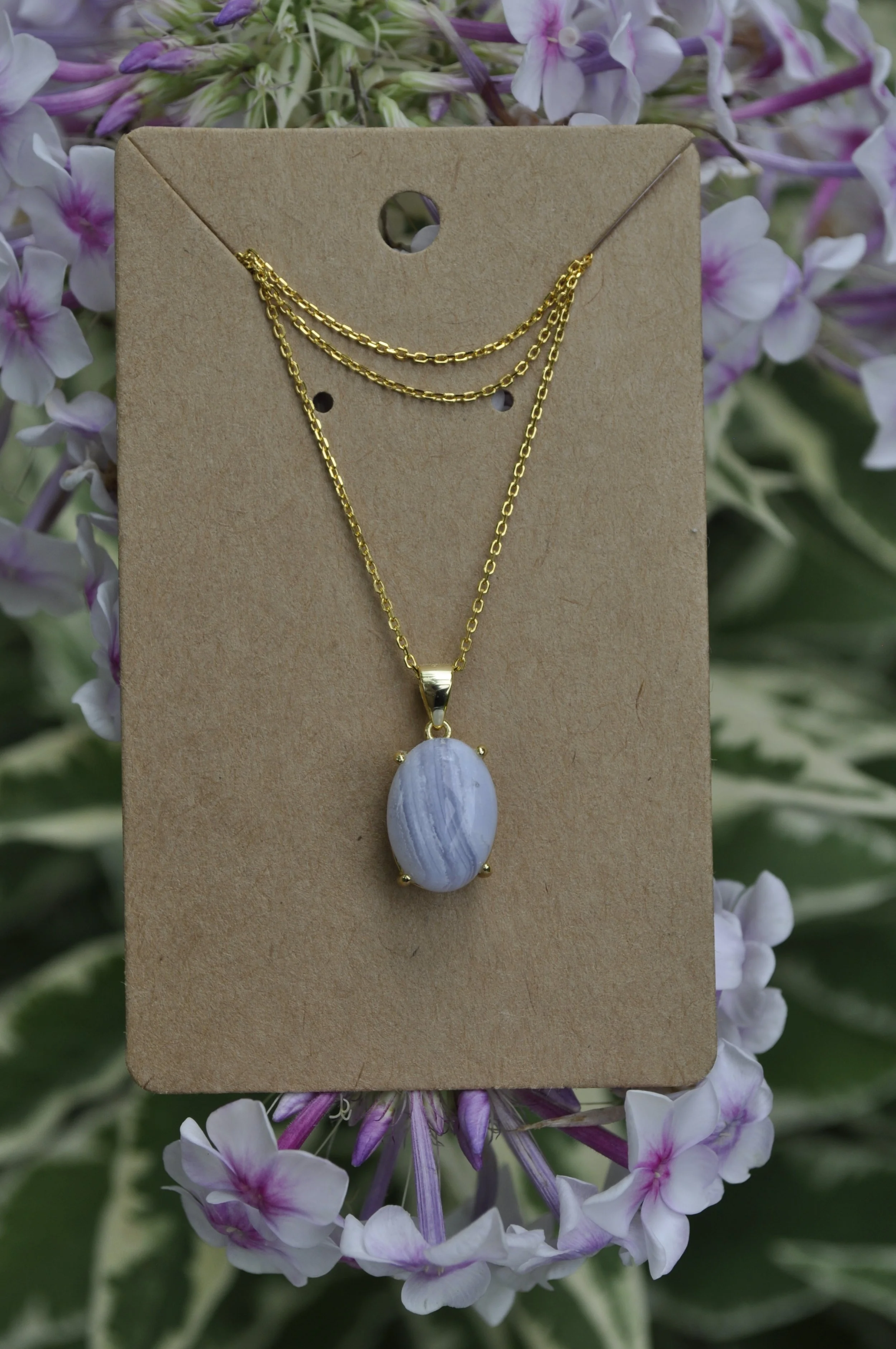 Blue Lace Agate Necklace