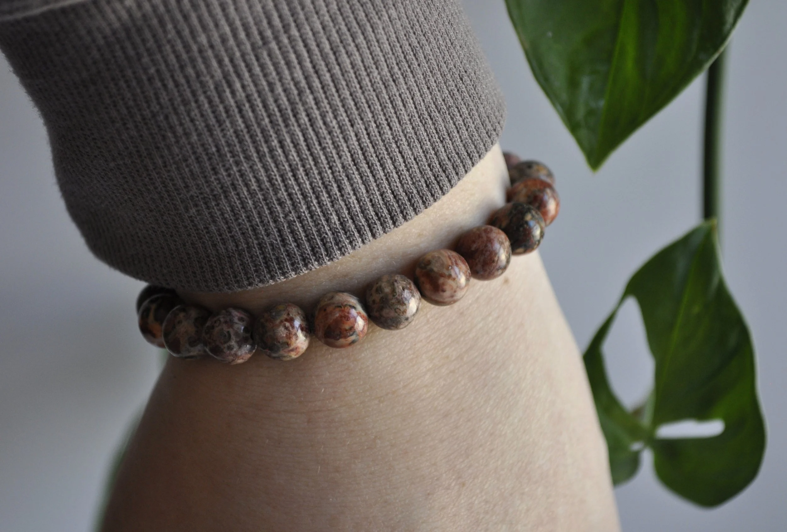 Leopard Skin Jasper Gemstone Bracelet