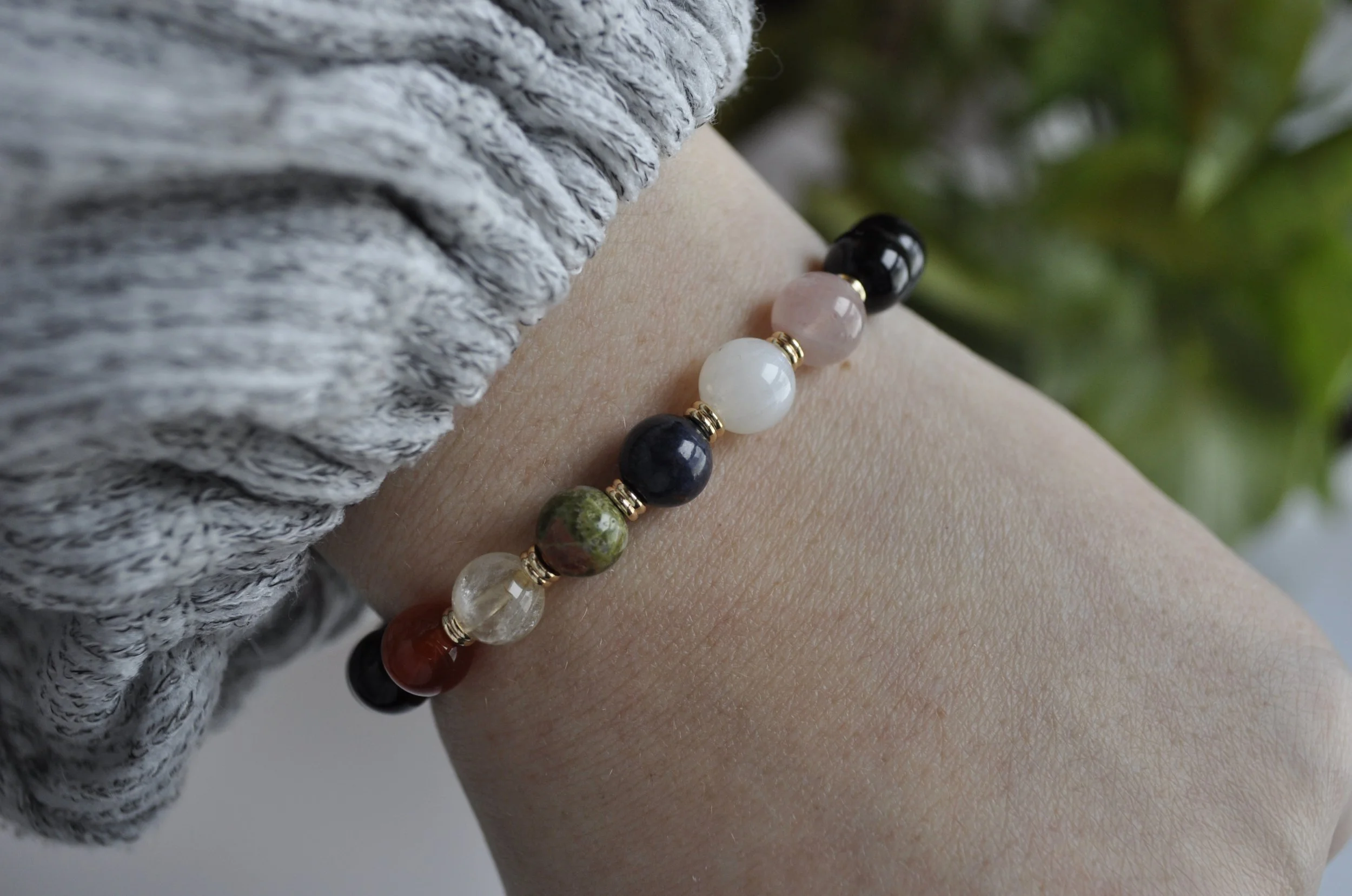 VIRGO Zodiac Sign Gemstone Bracelet