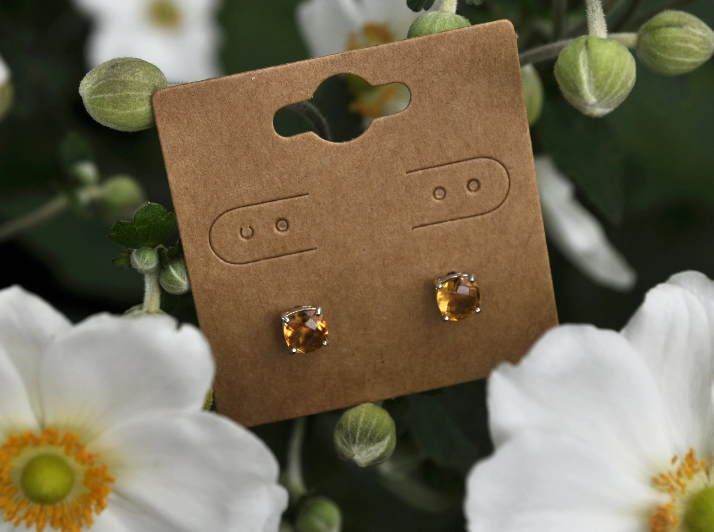 Natural Citrine Gemstone Earrings