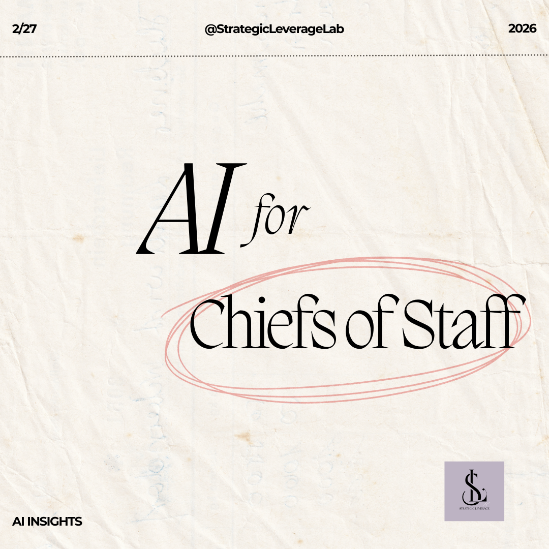 Where AI Actually Creates Leverage for Chiefs of Staff
